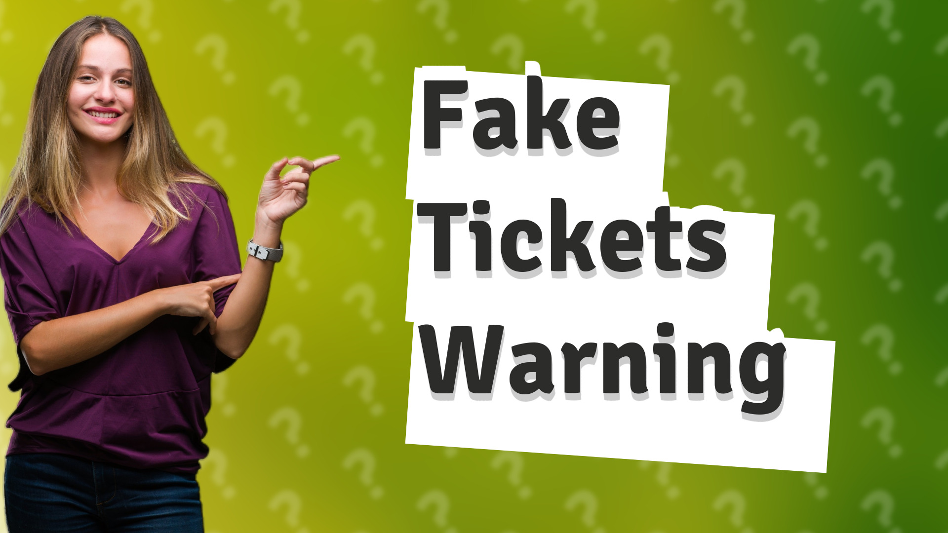 Fake Tickets Warning