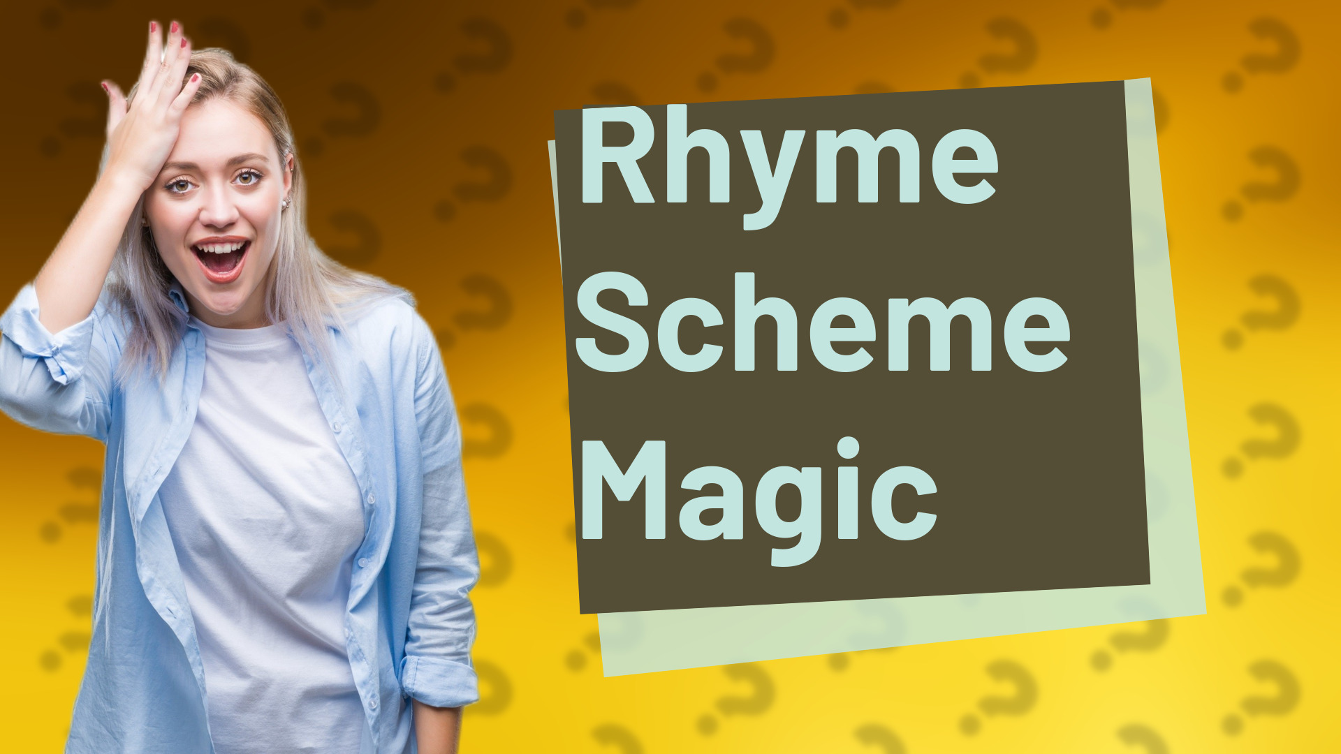 Rhyme Scheme Magic