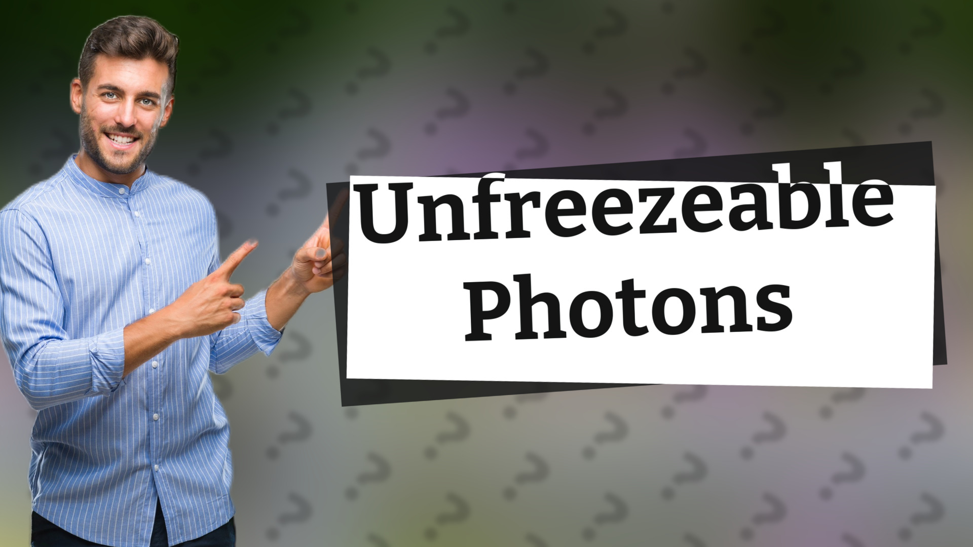 Unfreezeable Photons