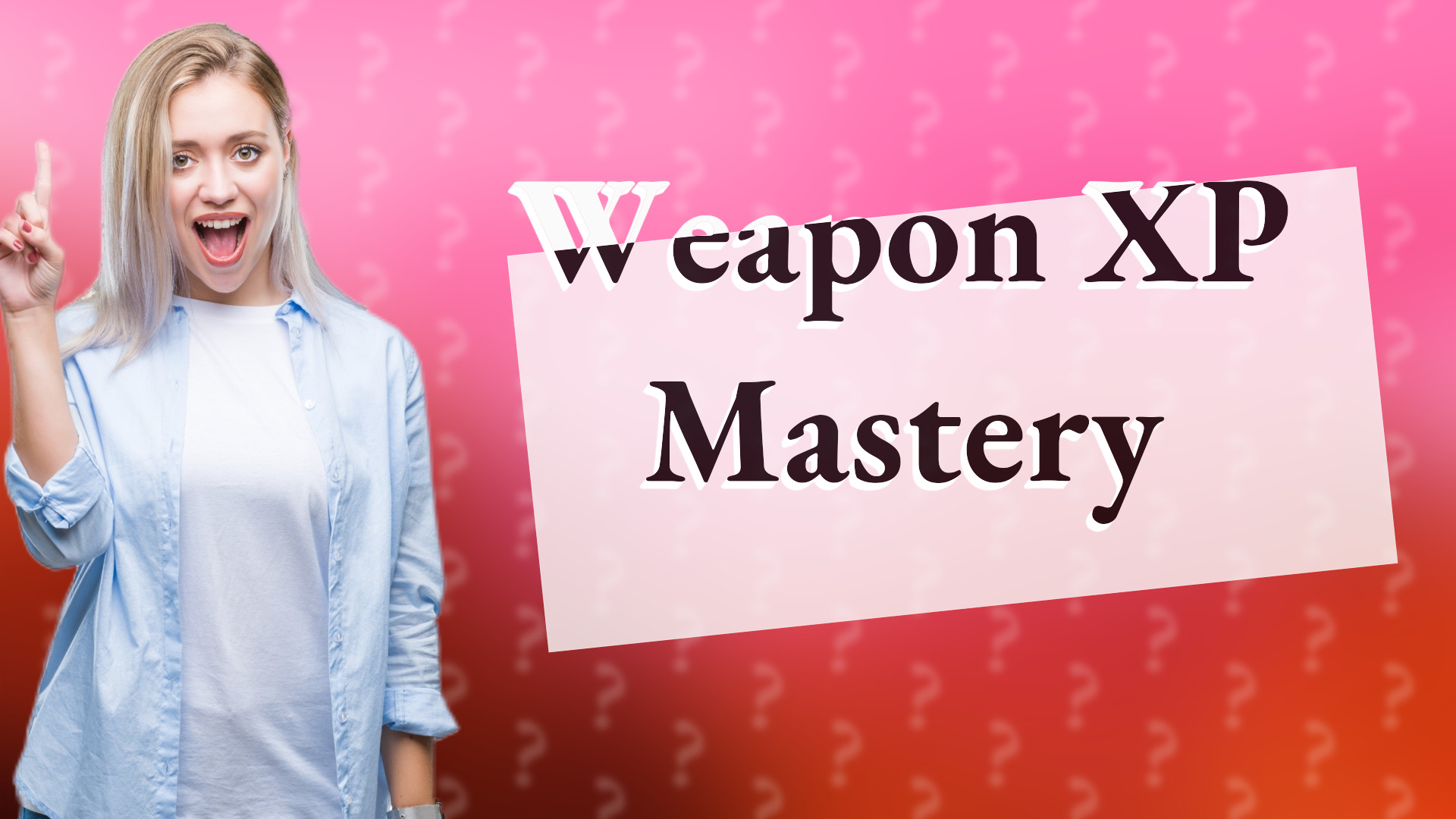 Weapon XP Mastery