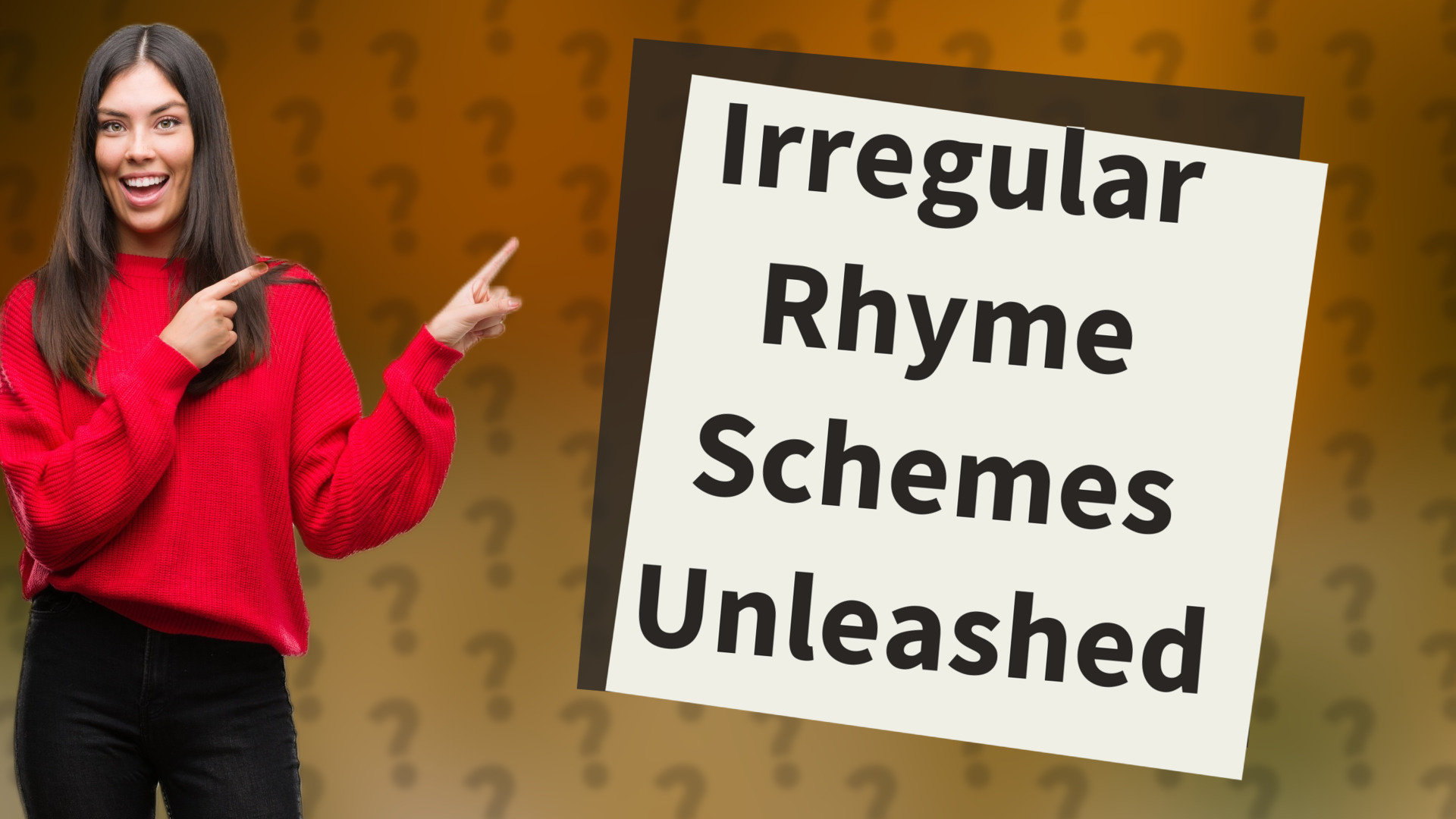 Irregular Rhyme Schemes Unleashed