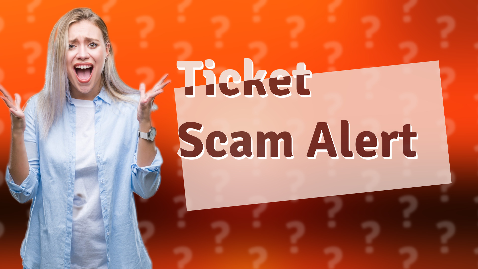 Ticket Scam Alert