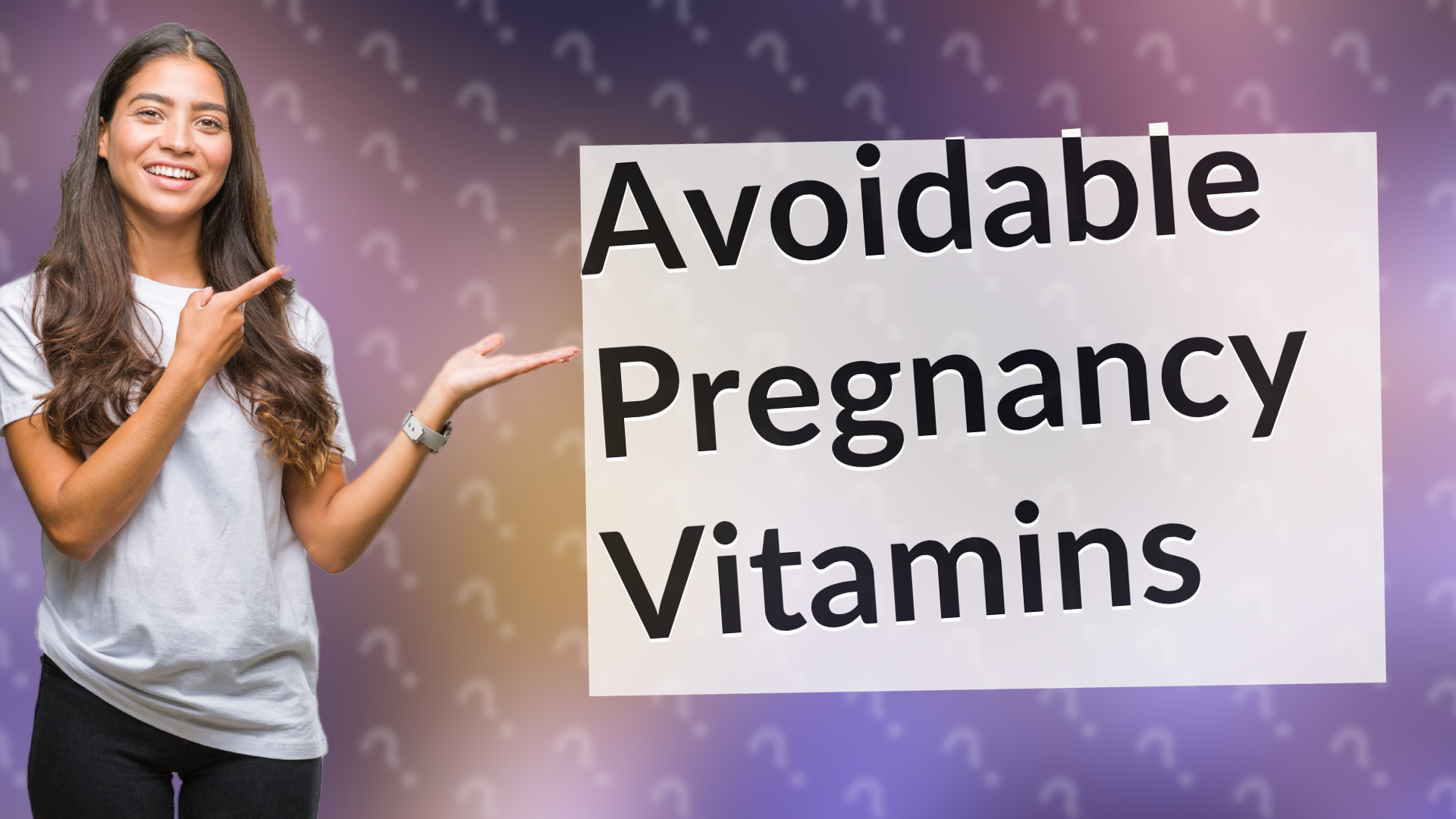 Avoidable Pregnancy Vitamins