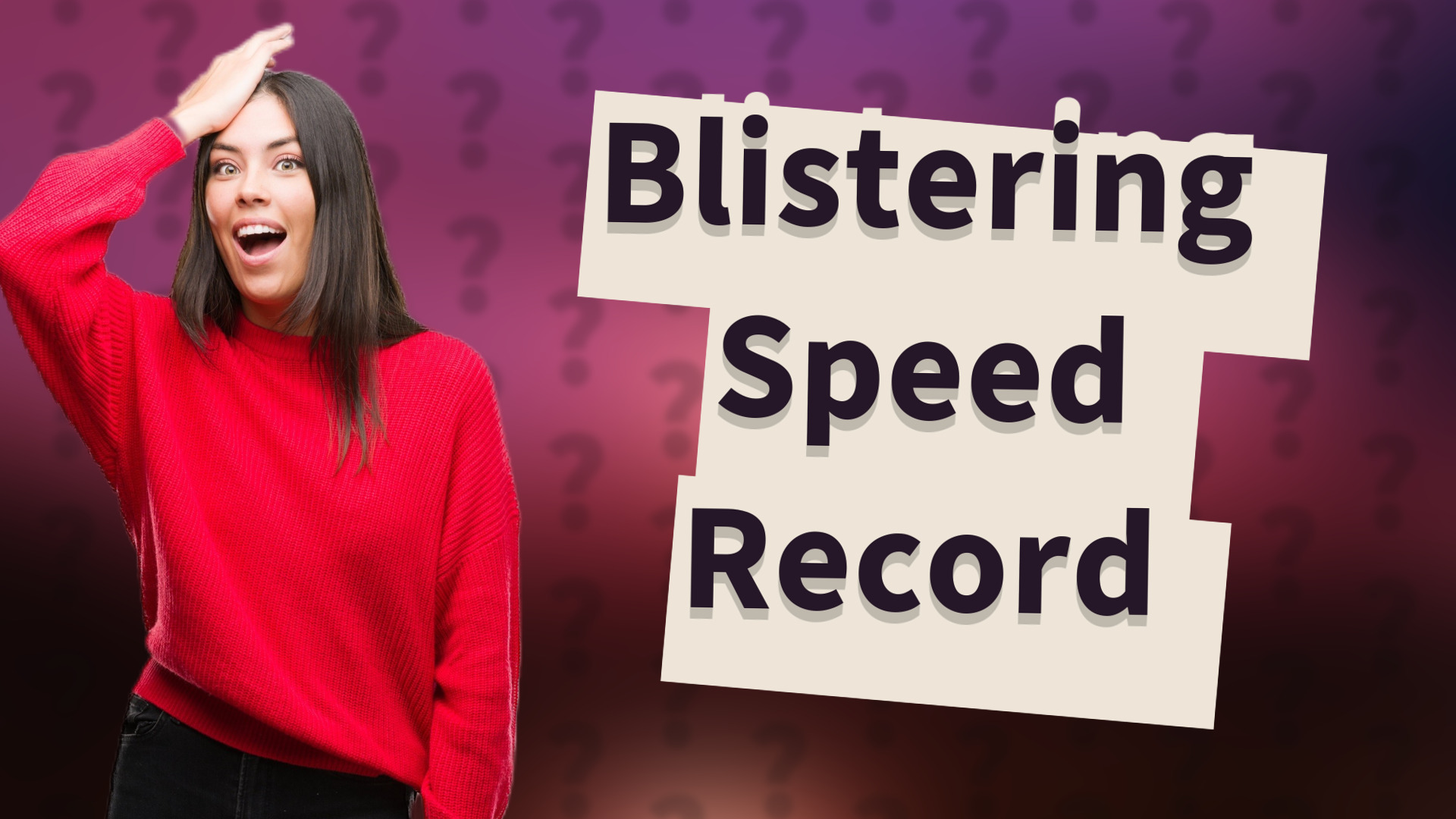 Blistering Speed Record