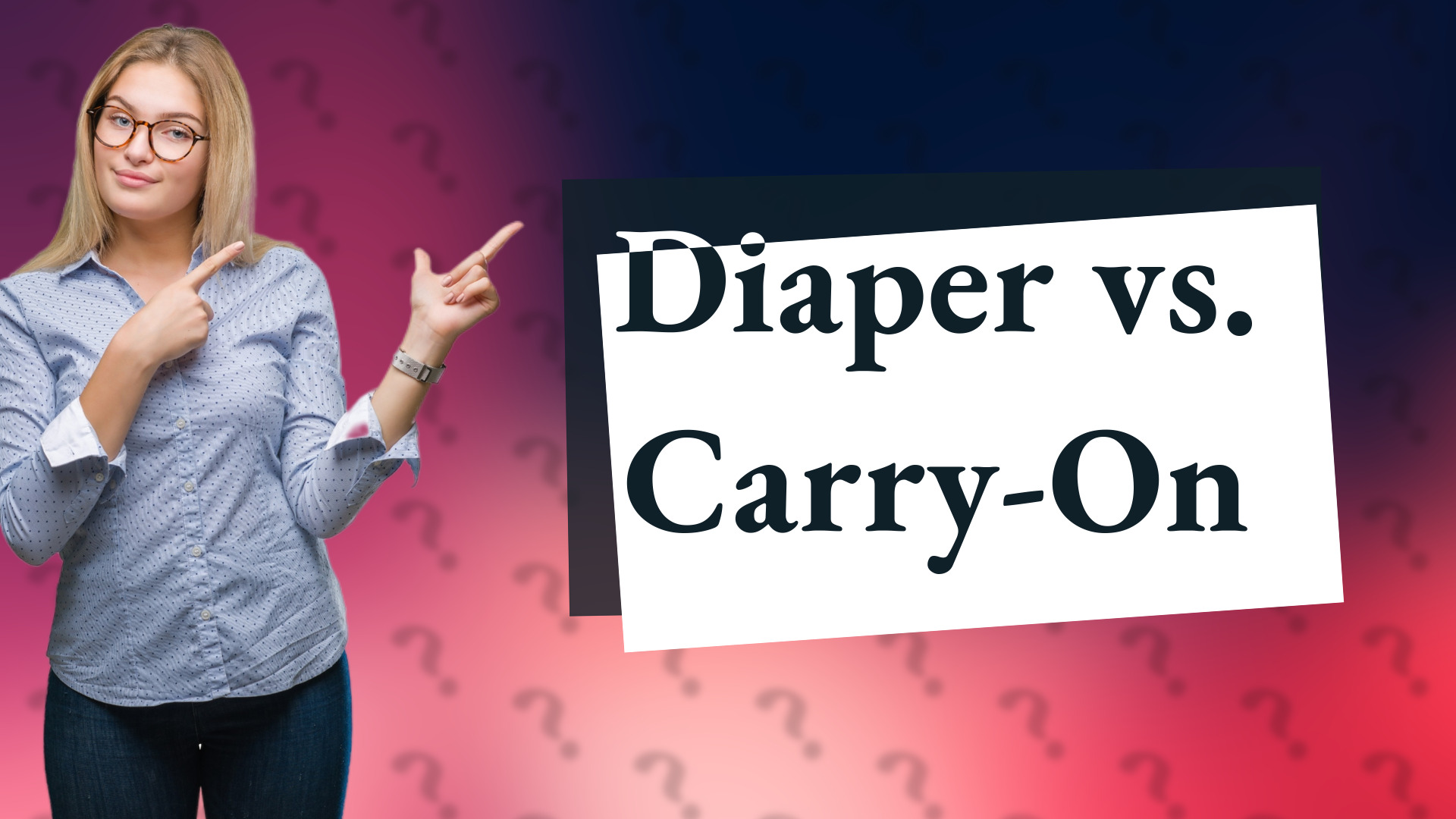 Diaper vs. Carry-On