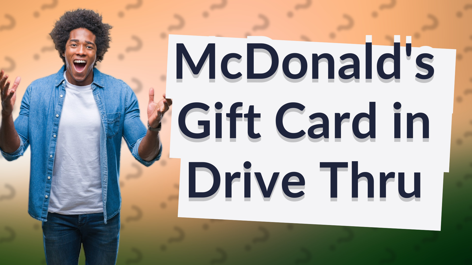 McDonald's Gift Card in Drive Thru