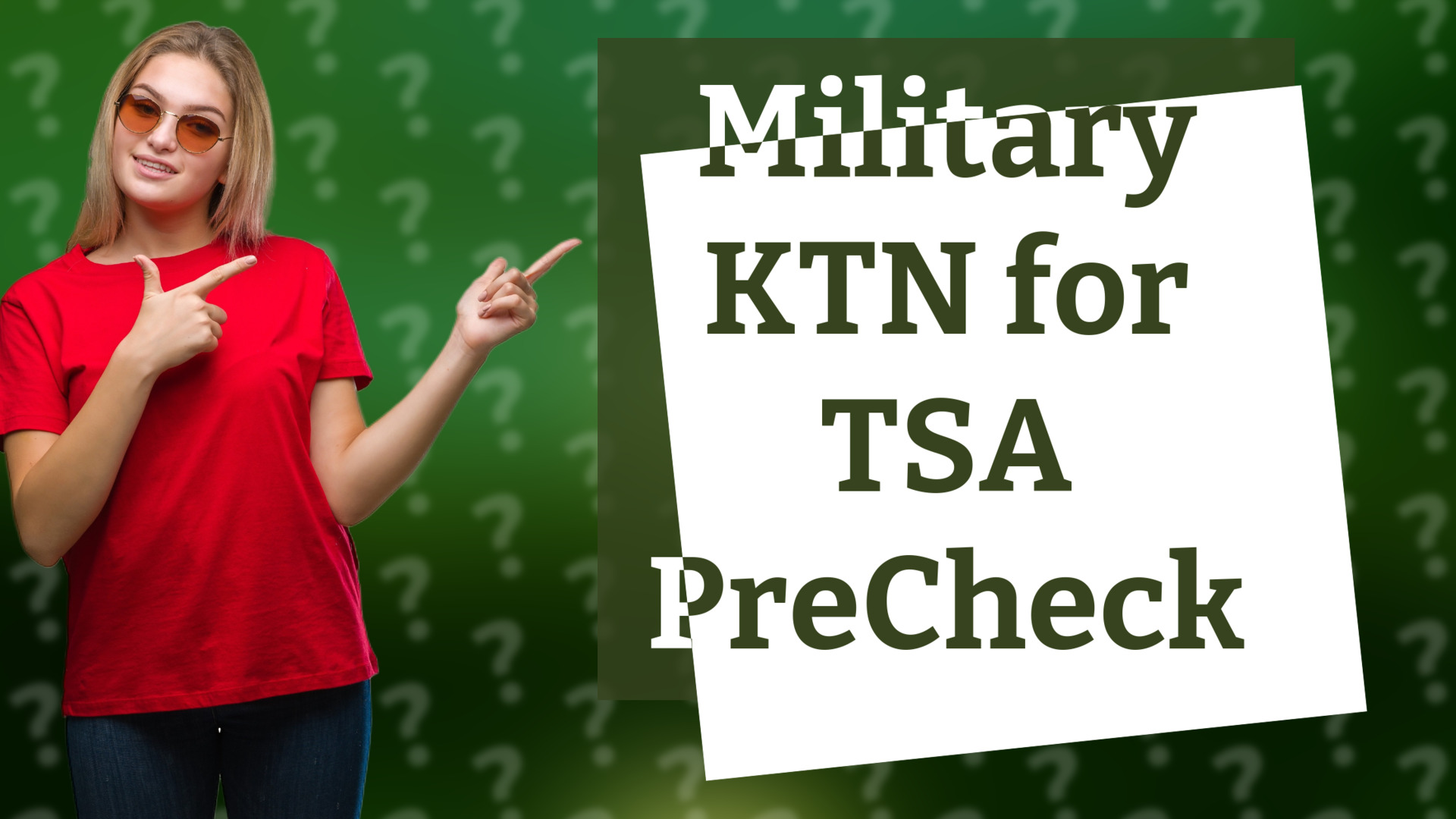 Military KTN for TSA PreCheck