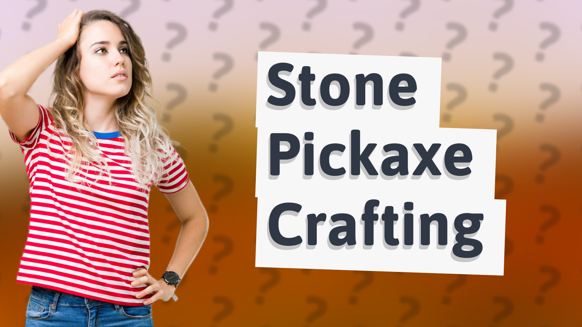 Stone Pickaxe Crafting