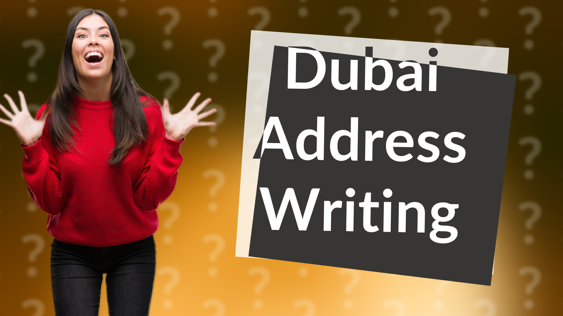 Dubai Address Writing
