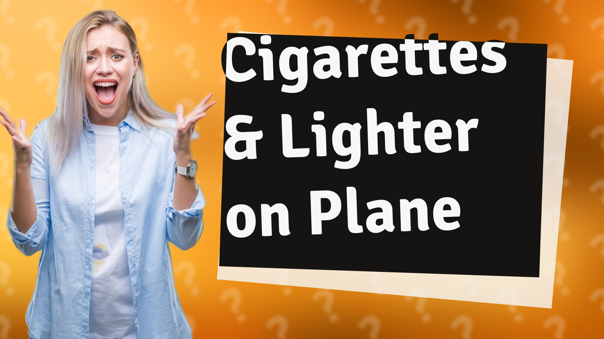 Cigarettes & Lighter on Plane