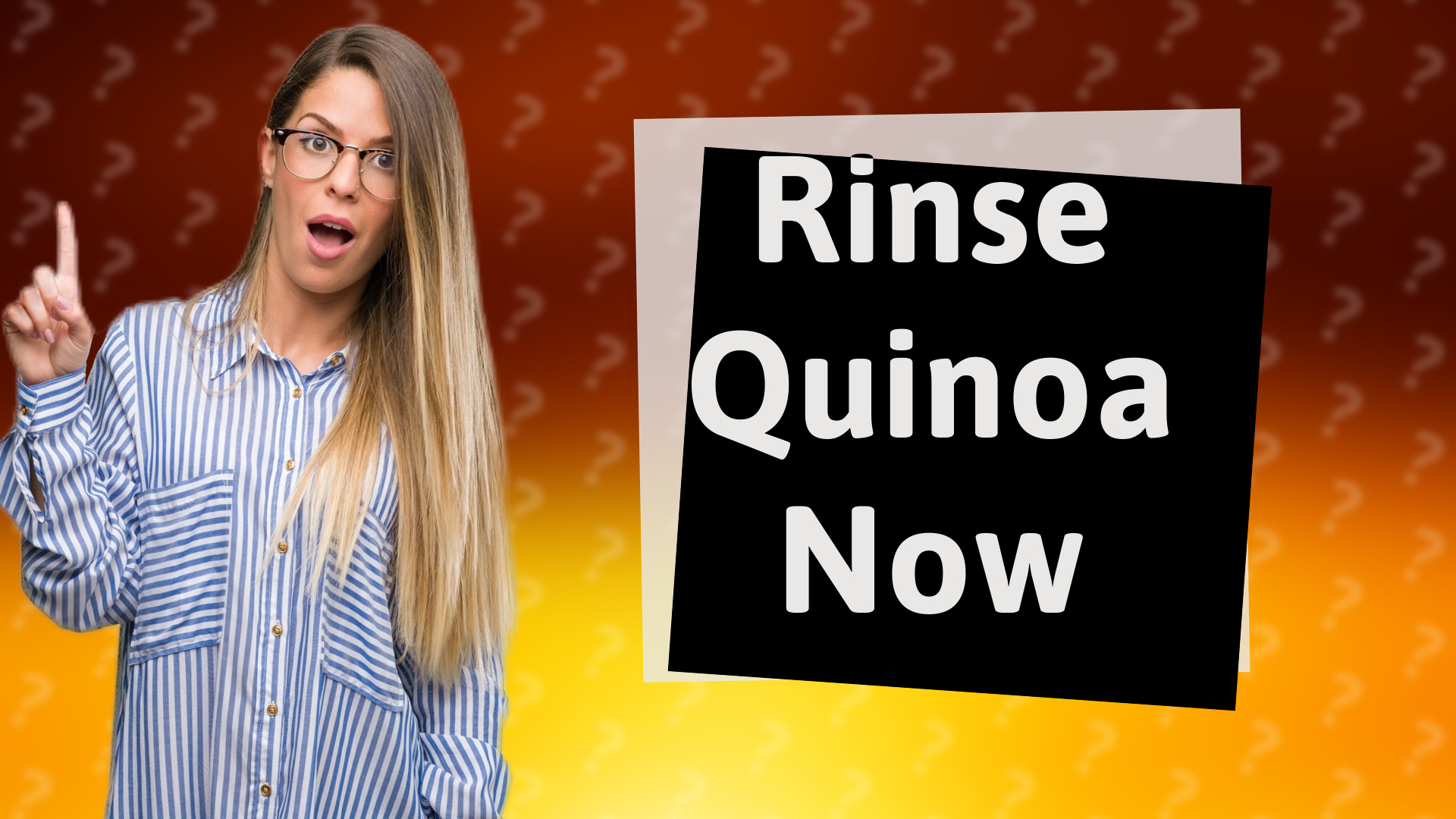 Rinse Quinoa Now