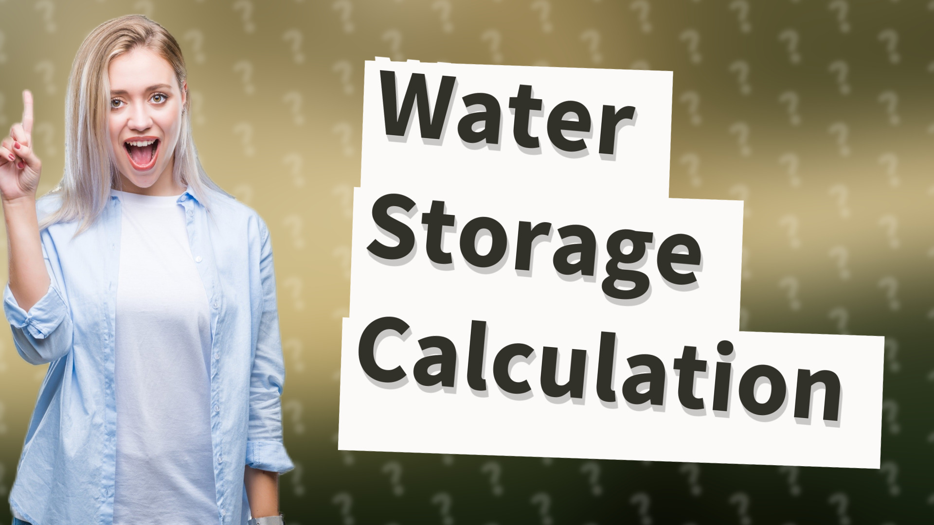 Water Storage Calculation