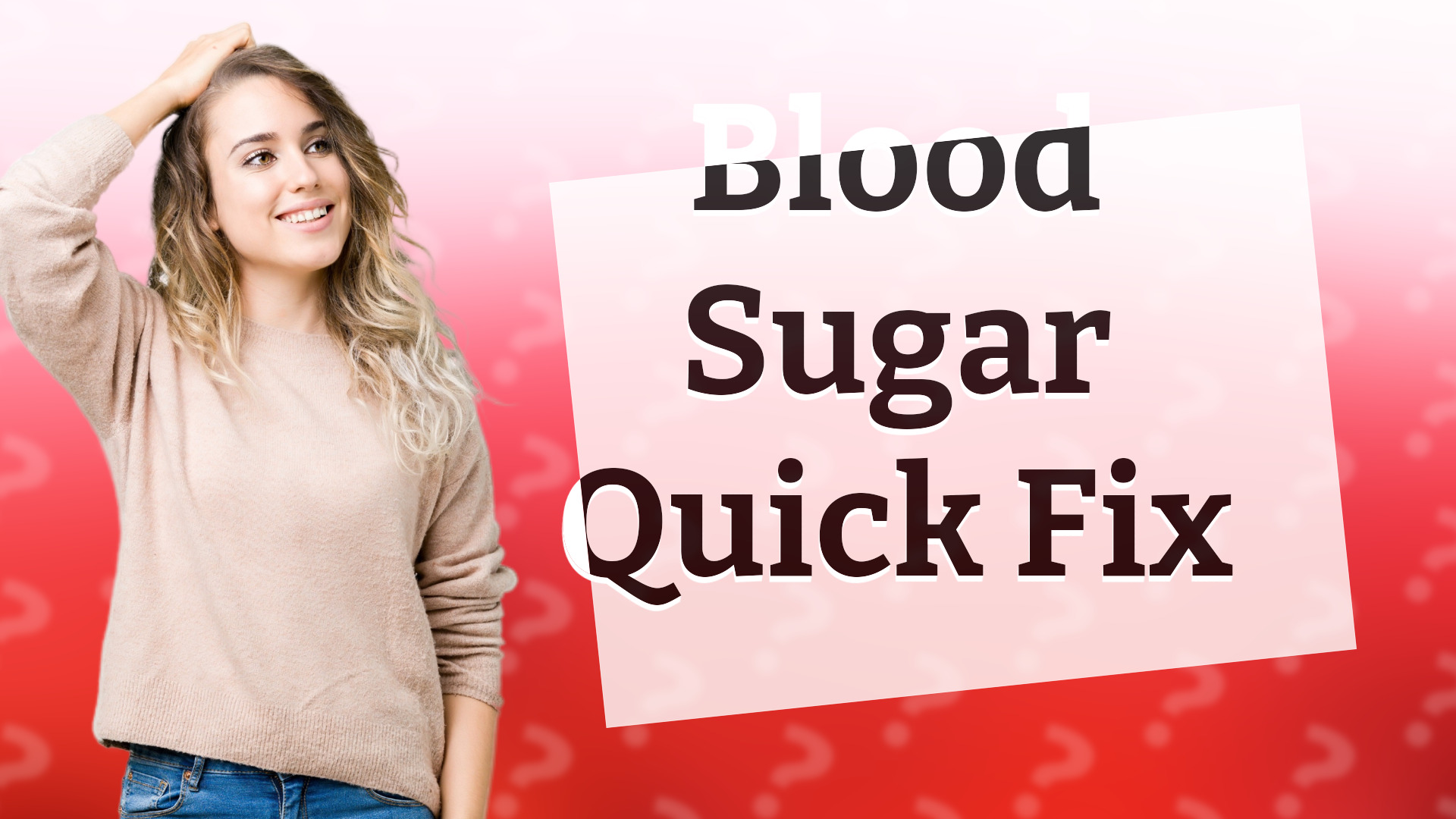 Blood Sugar Quick Fix