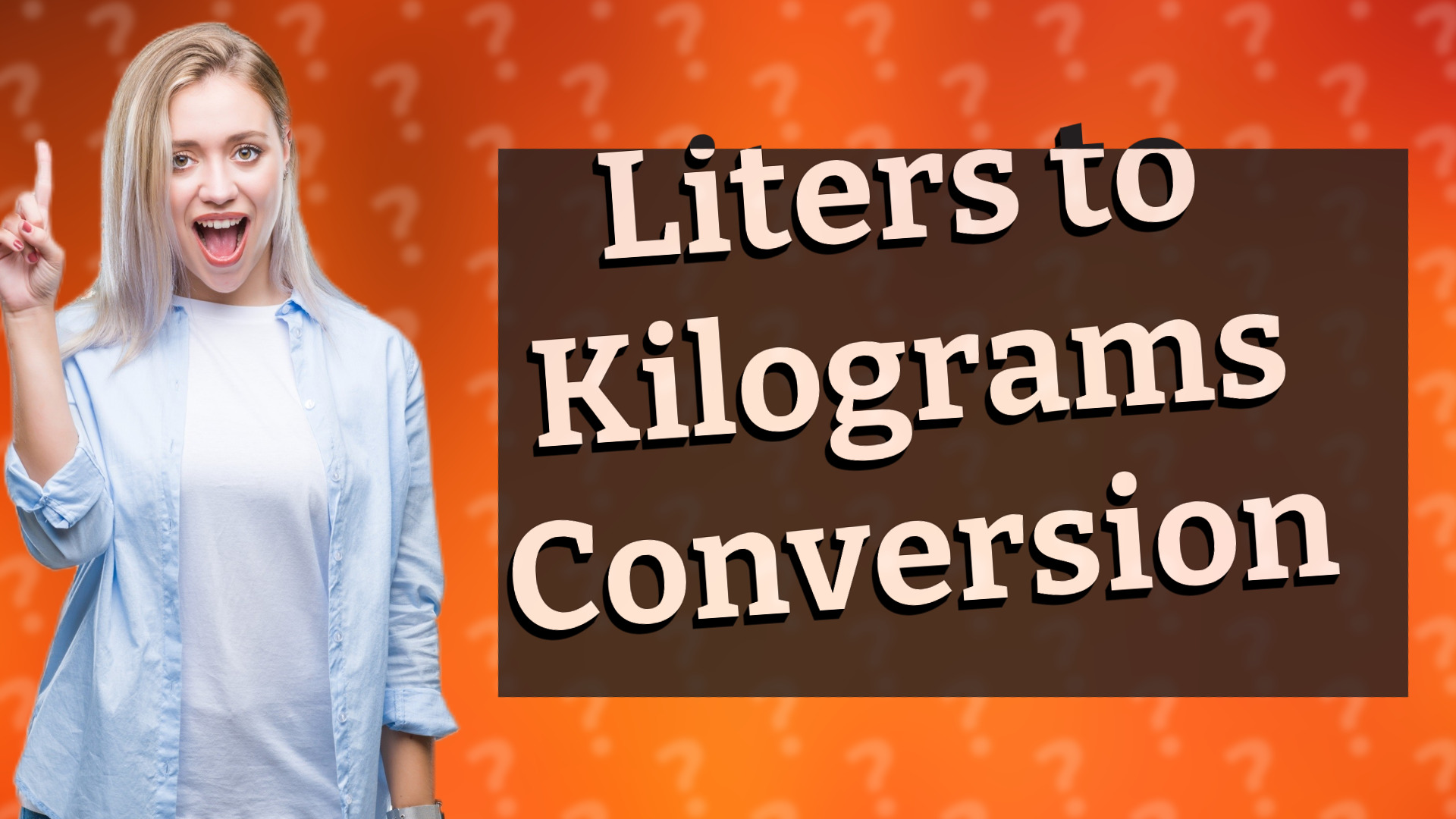 Liters to Kilograms Conversion