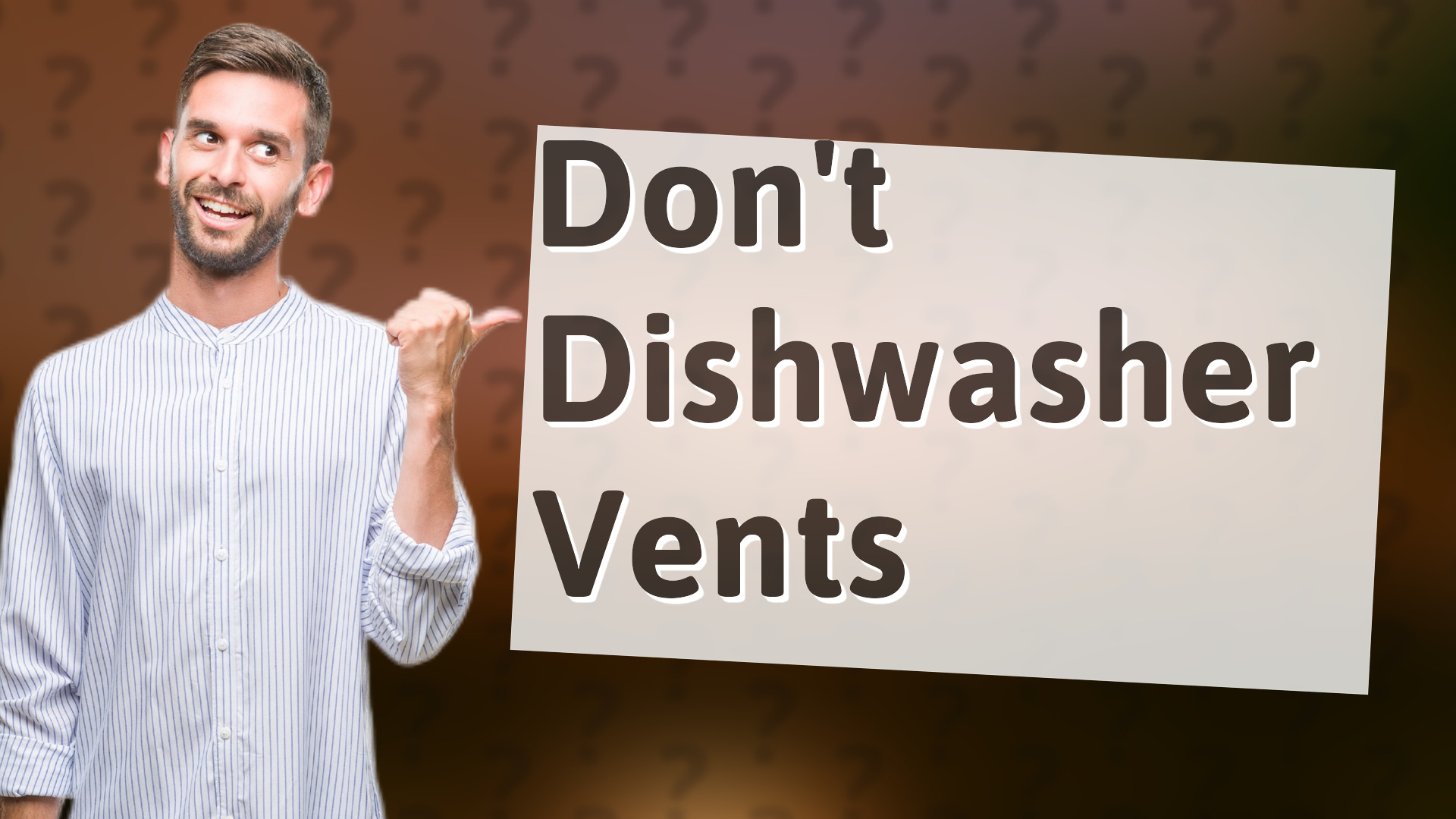 Don't Dishwasher Vents