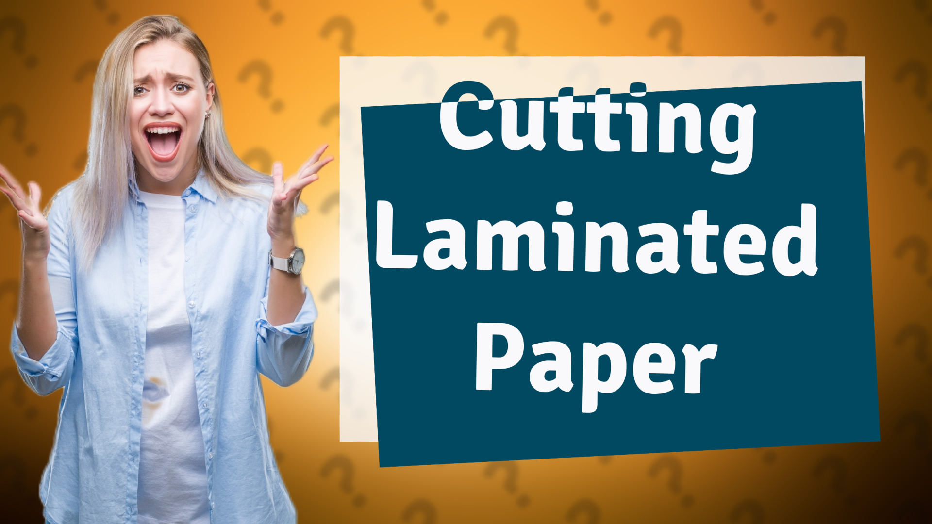 Cutting Laminated Paper