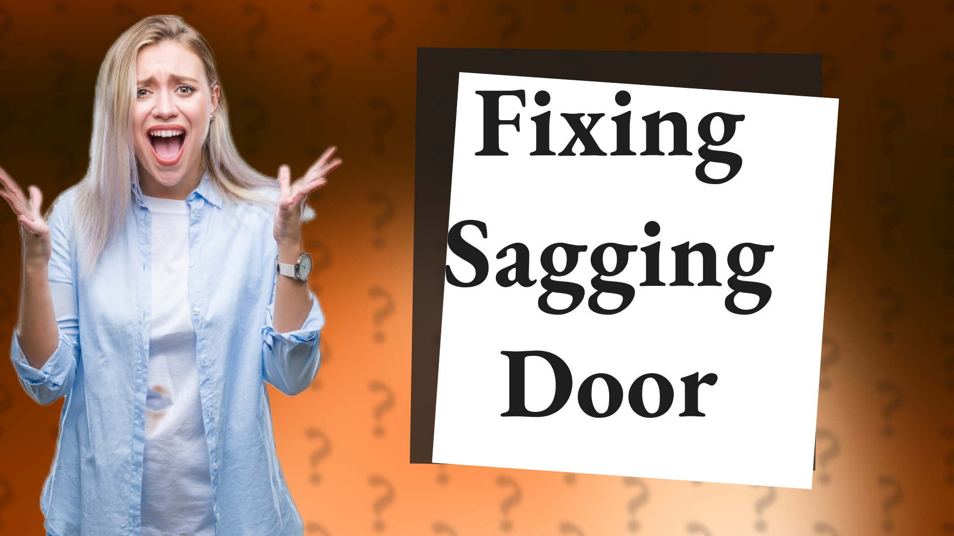 Fixing Sagging Door