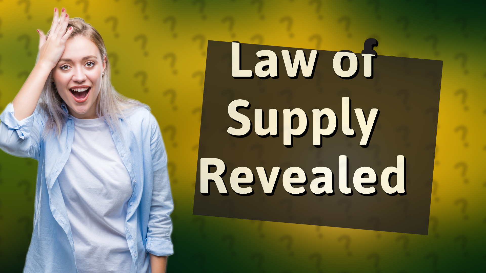 Law of Supply Revealed