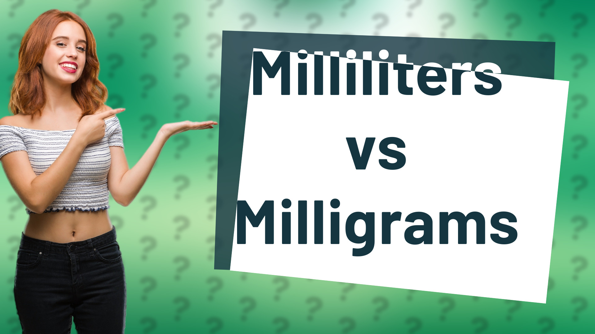 Milliliters vs Milligrams