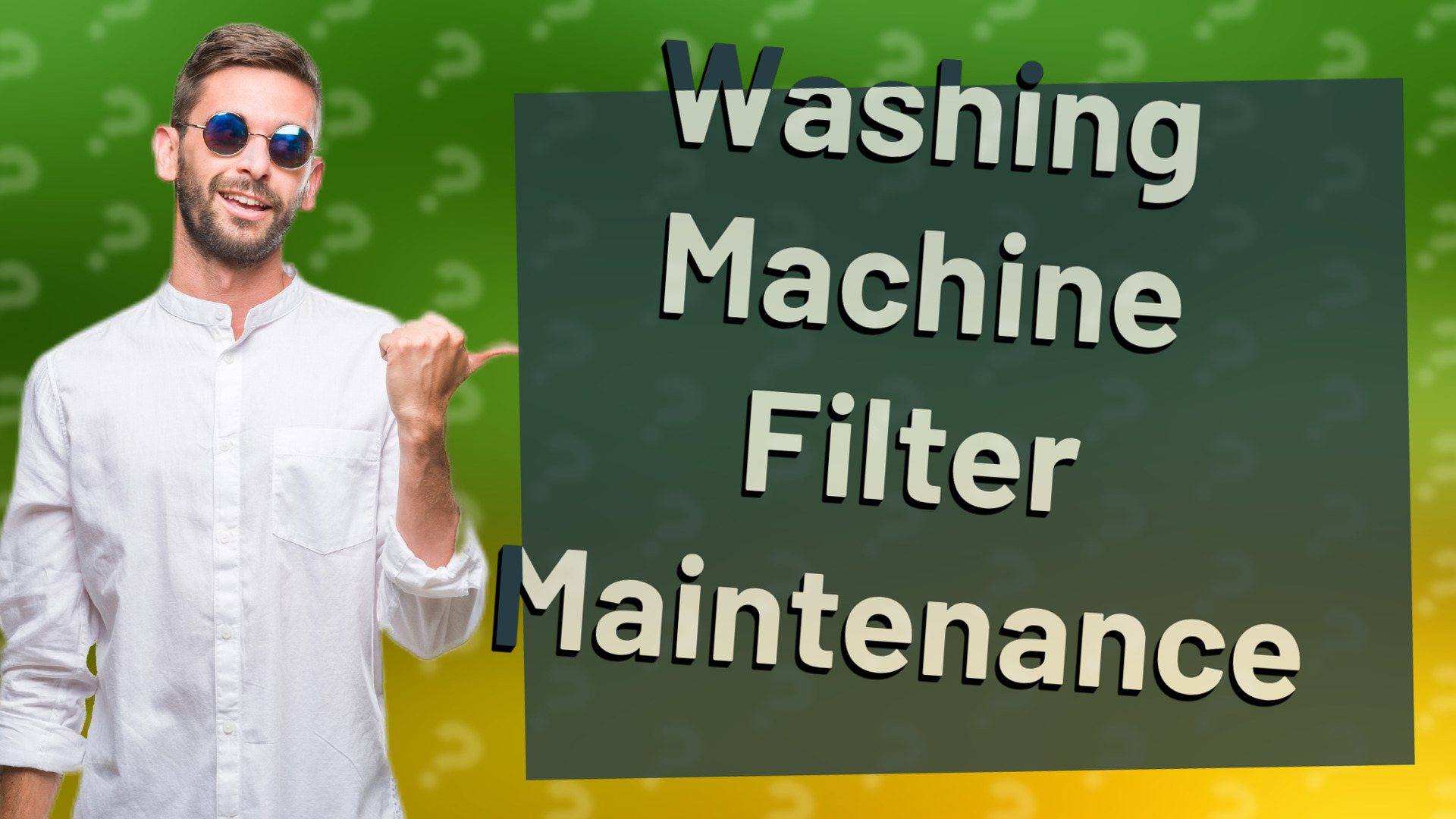 Washing Machine Filter Maintenance