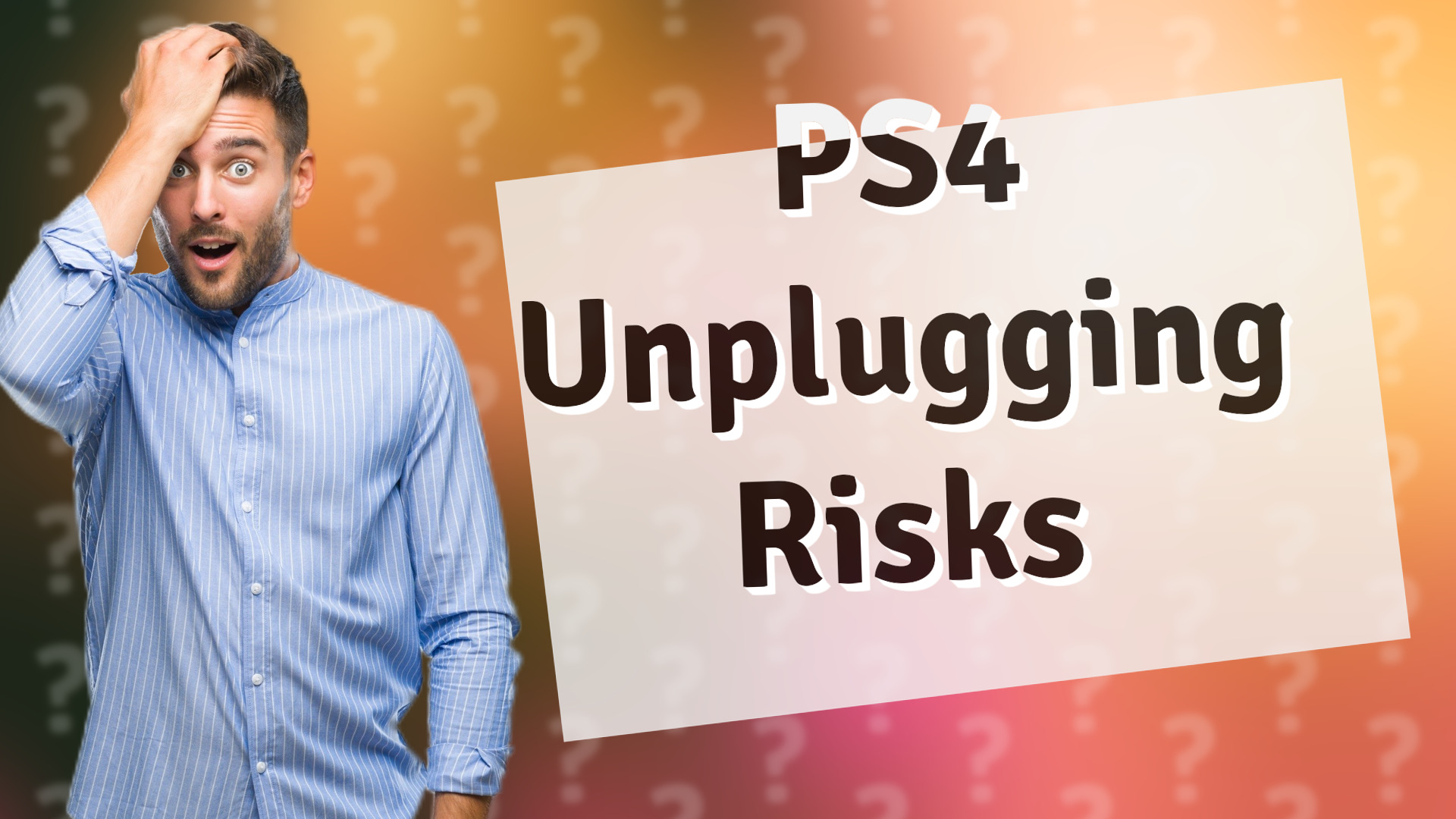 PS4 Unplugging Risks
