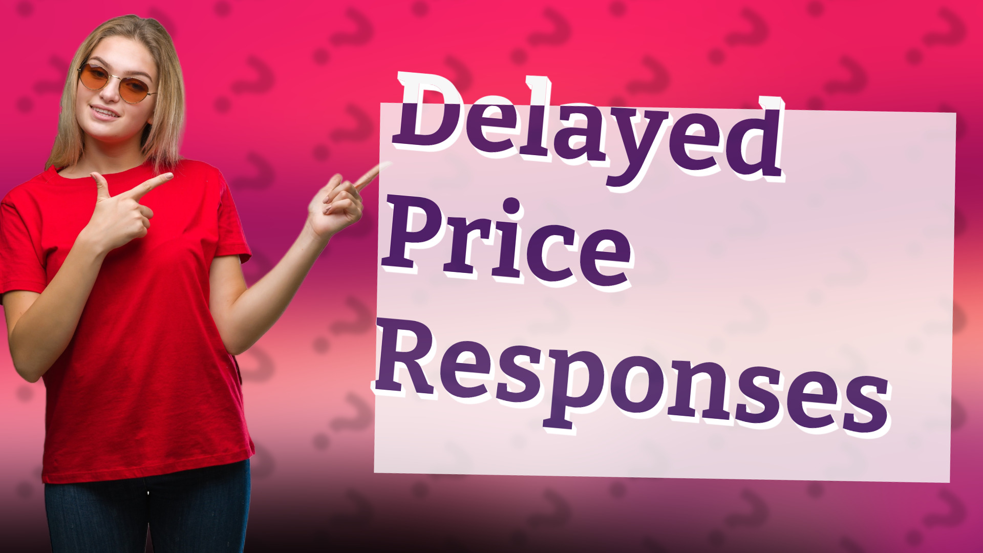 Delayed Price Responses