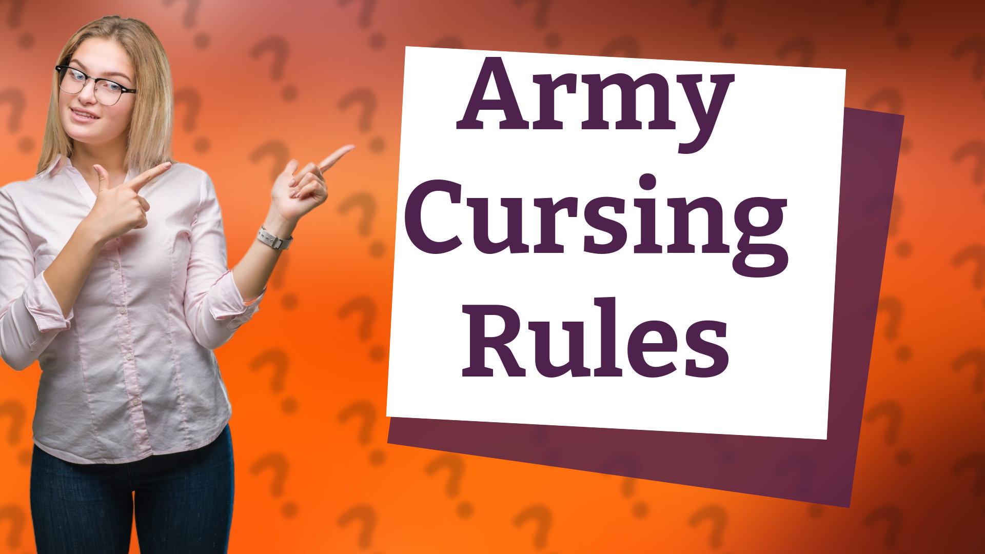 Army Cursing Rules
