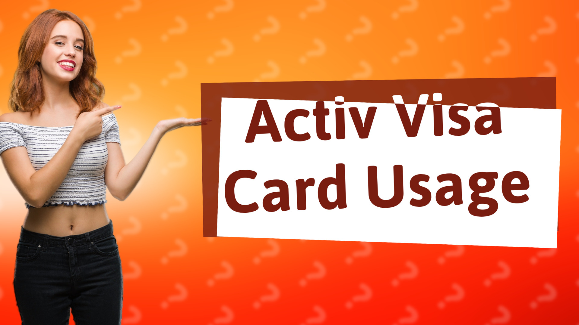 Activ Visa Card Usage