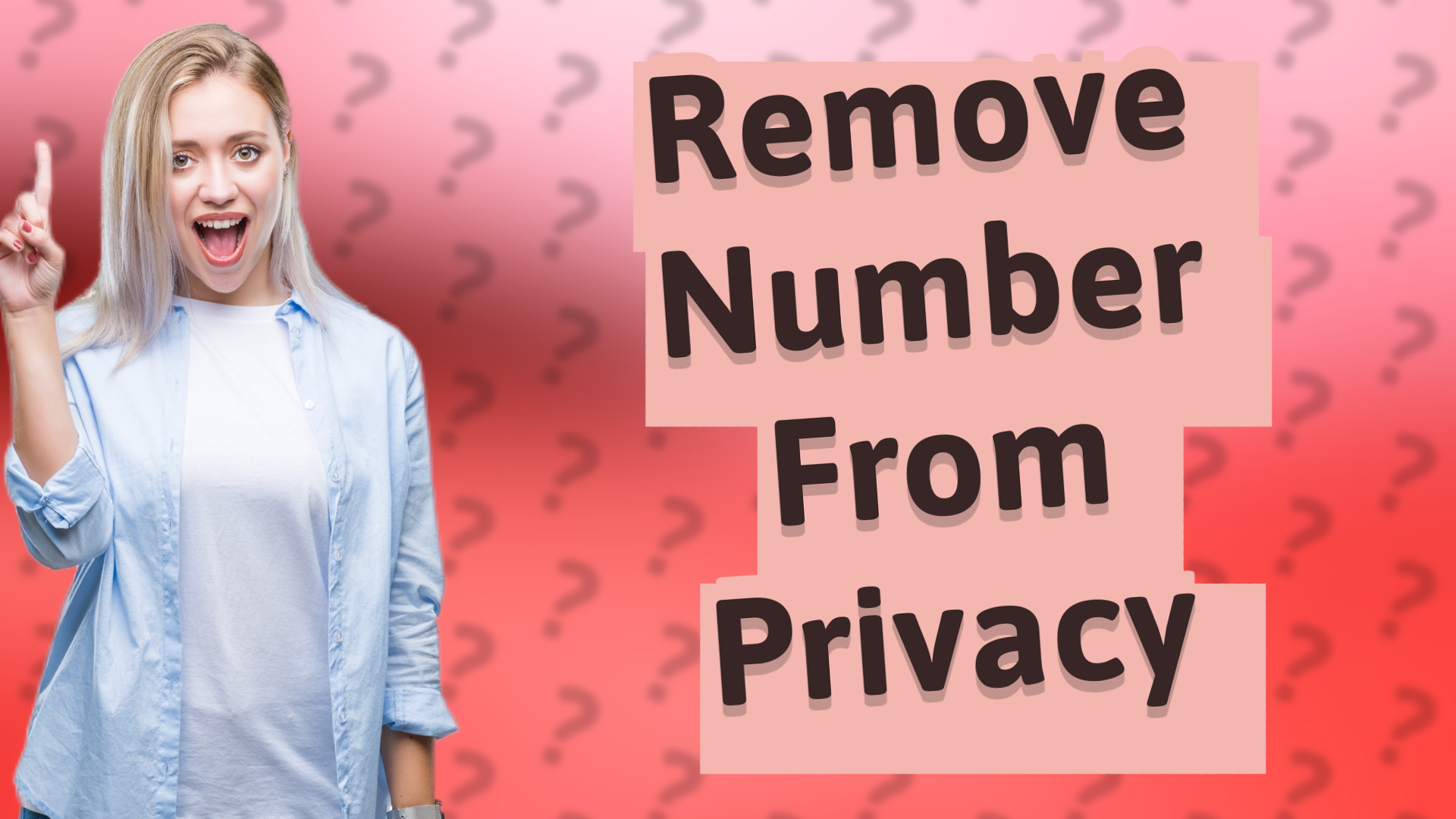 Remove Number From Privacy