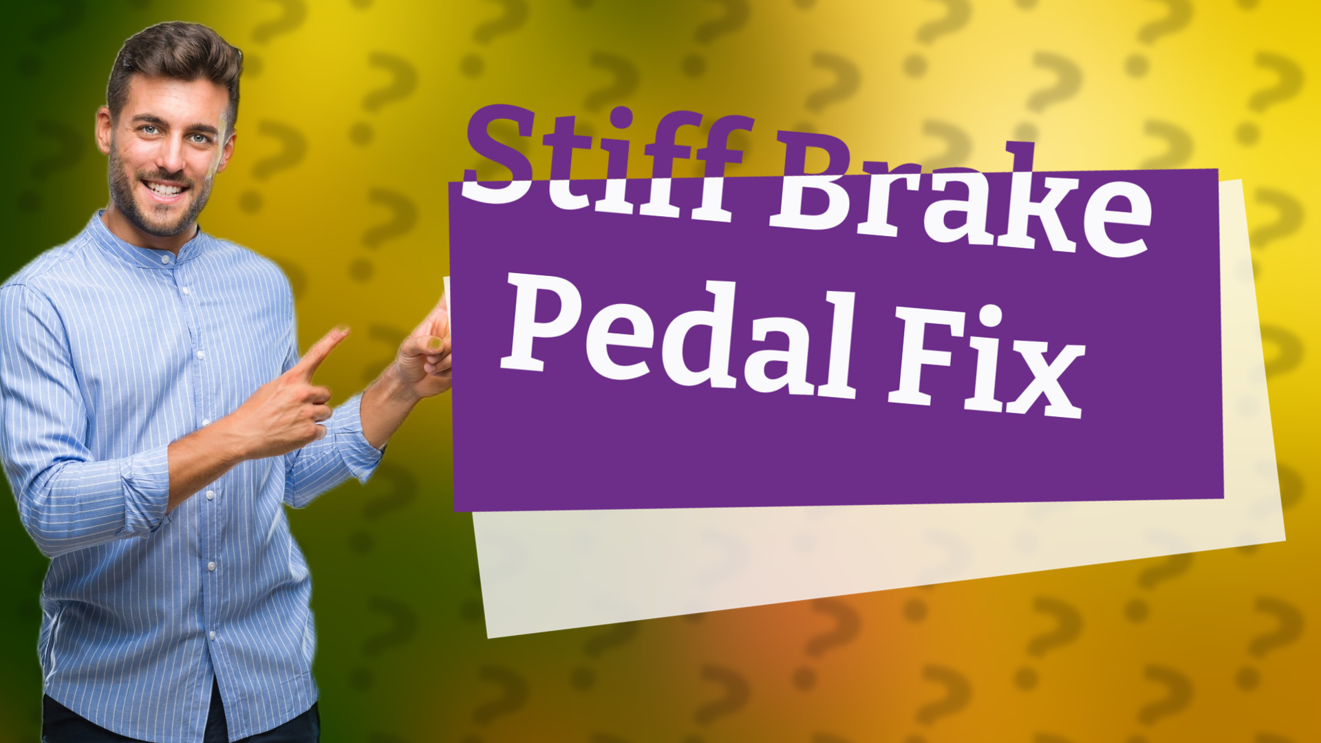 Stiff Brake Pedal Fix