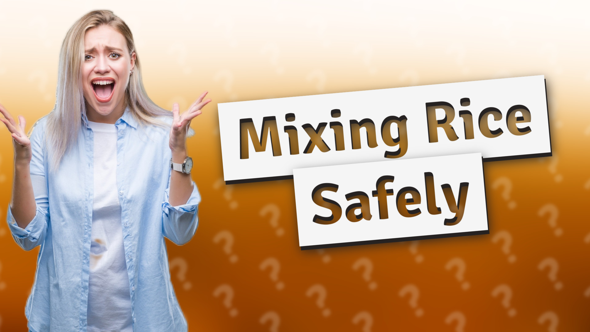 Mixing Rice Safely