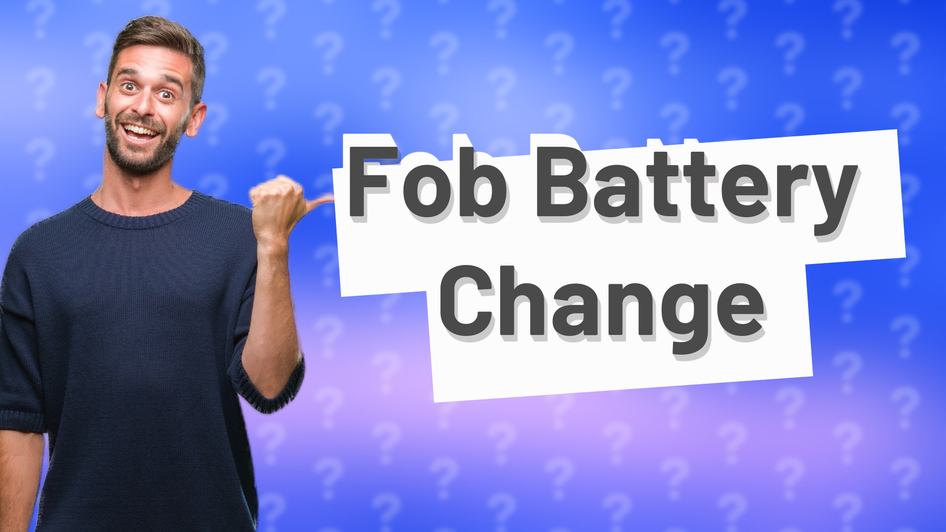 Fob Battery Change