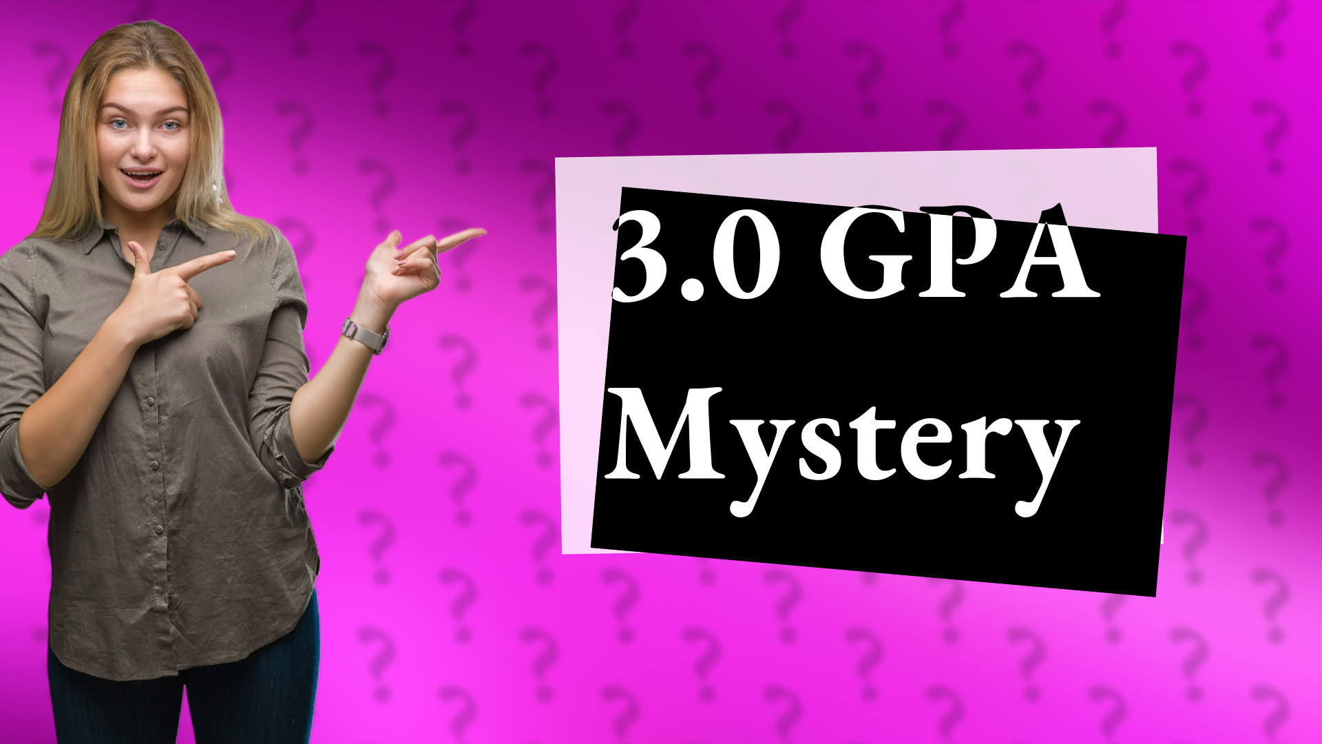 3.0 GPA Mystery