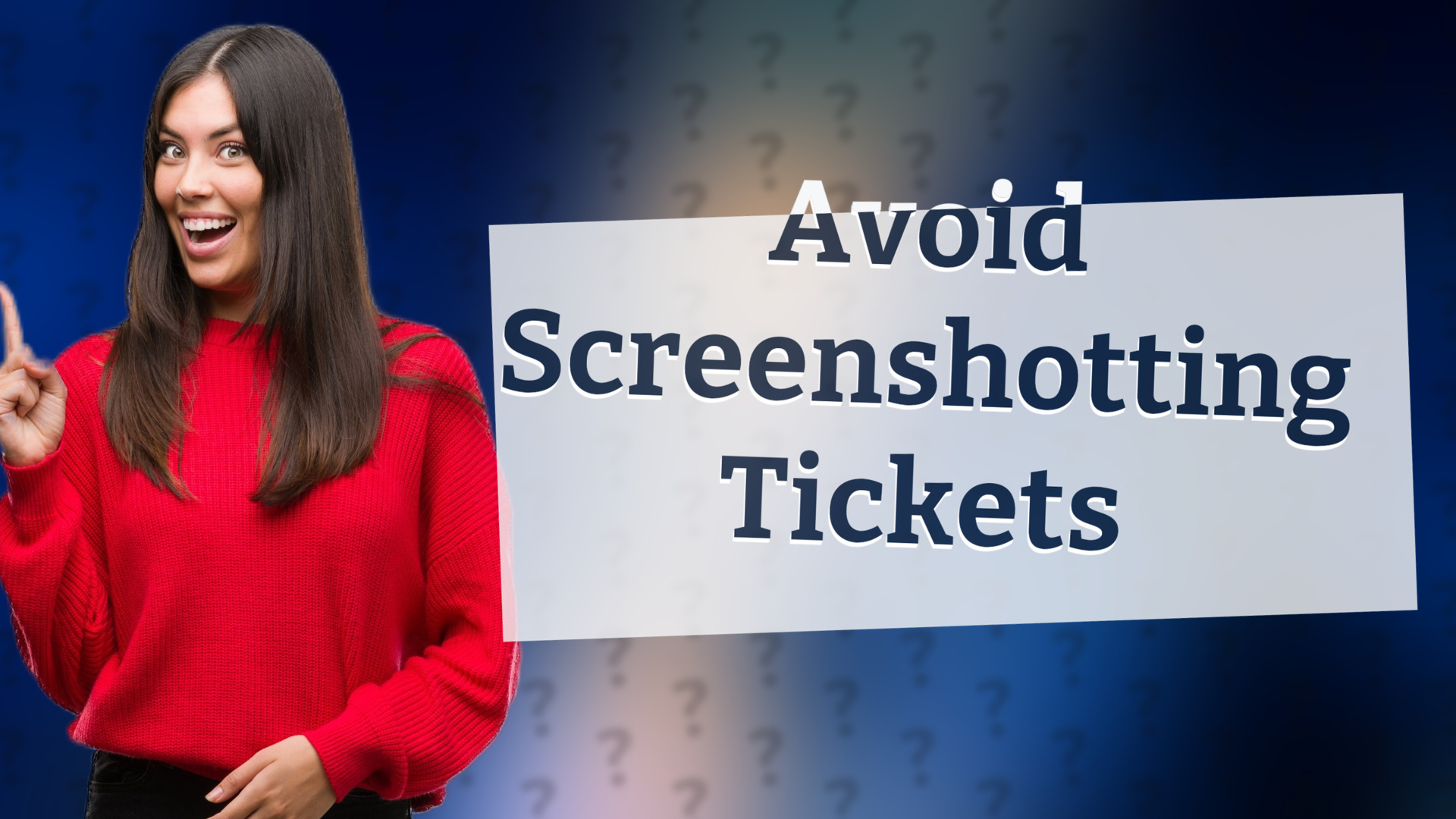 Avoid Screenshotting Tickets