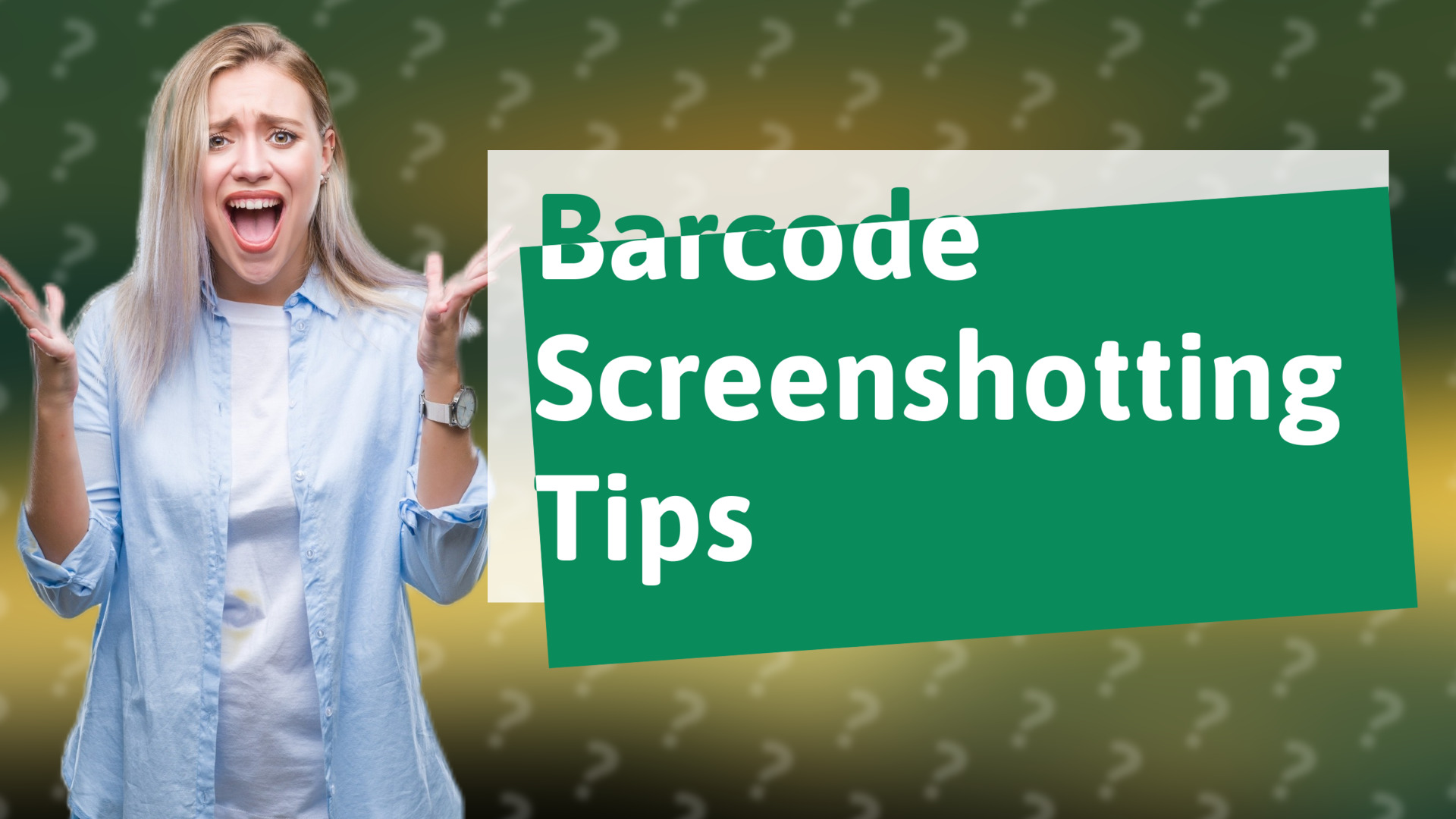 Barcode Screenshotting Tips