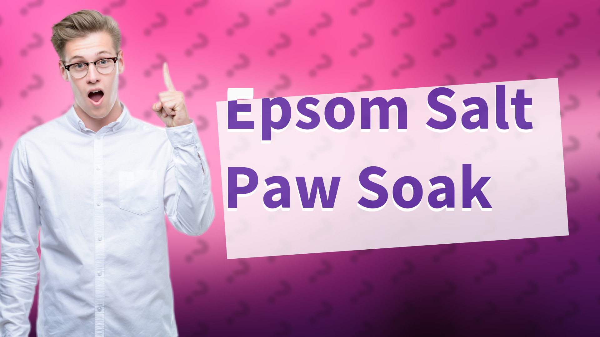 Epsom Salt Paw Soak