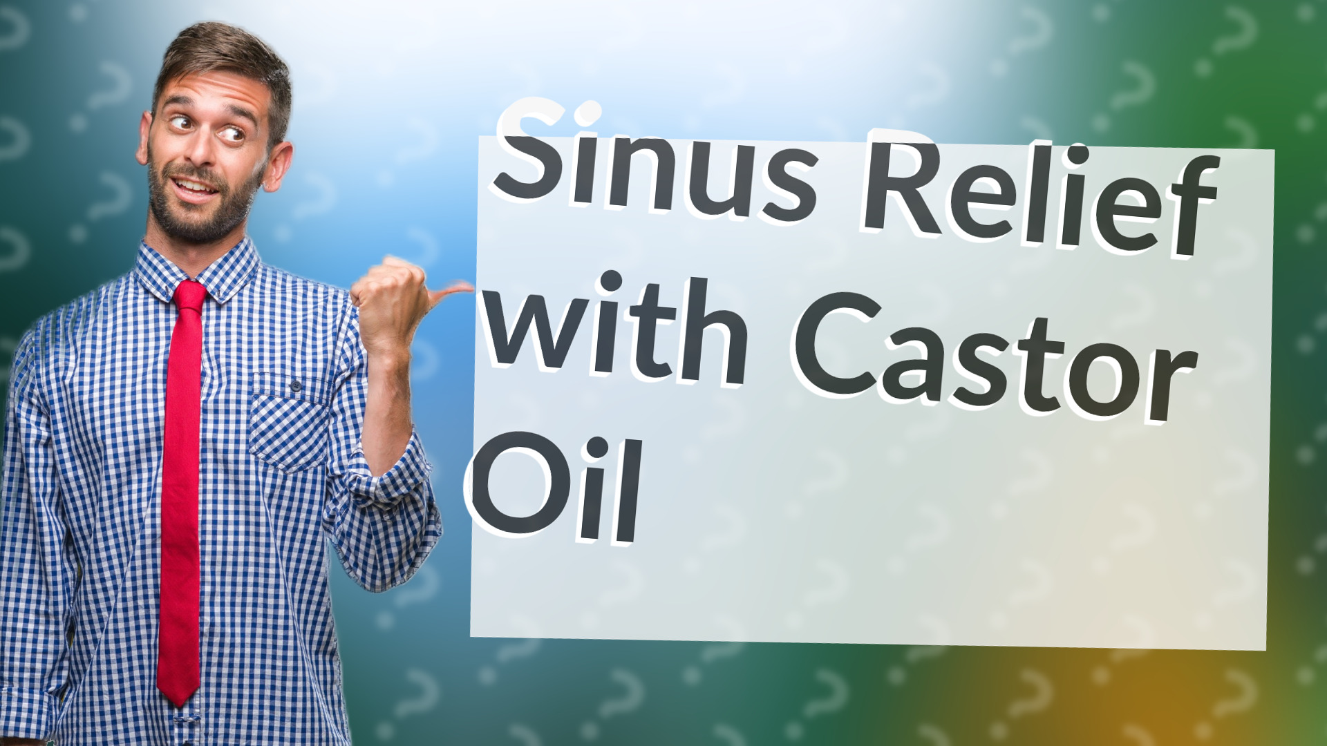 Sinus Relief with Castor Oil