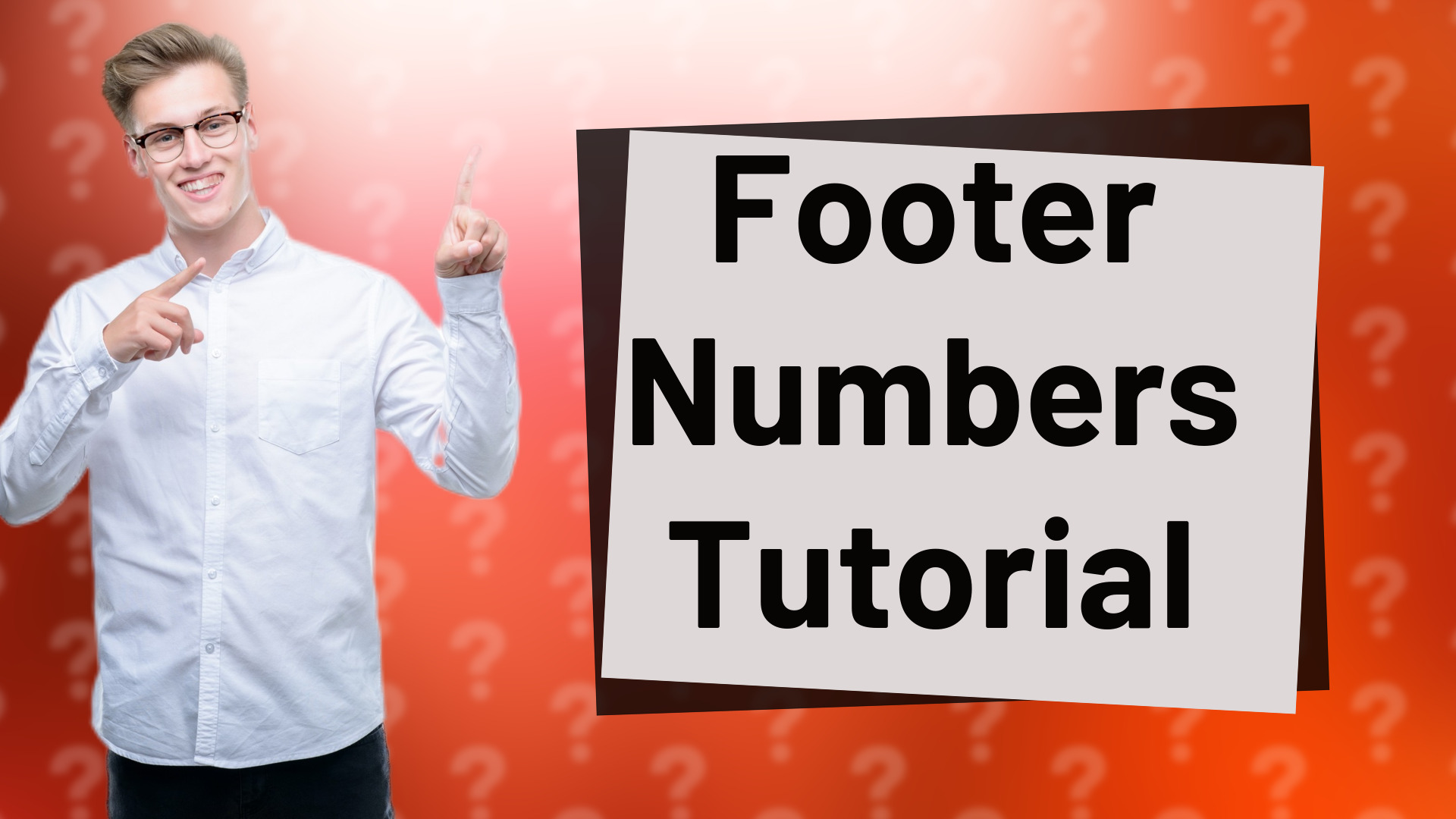 Footer Numbers Tutorial
