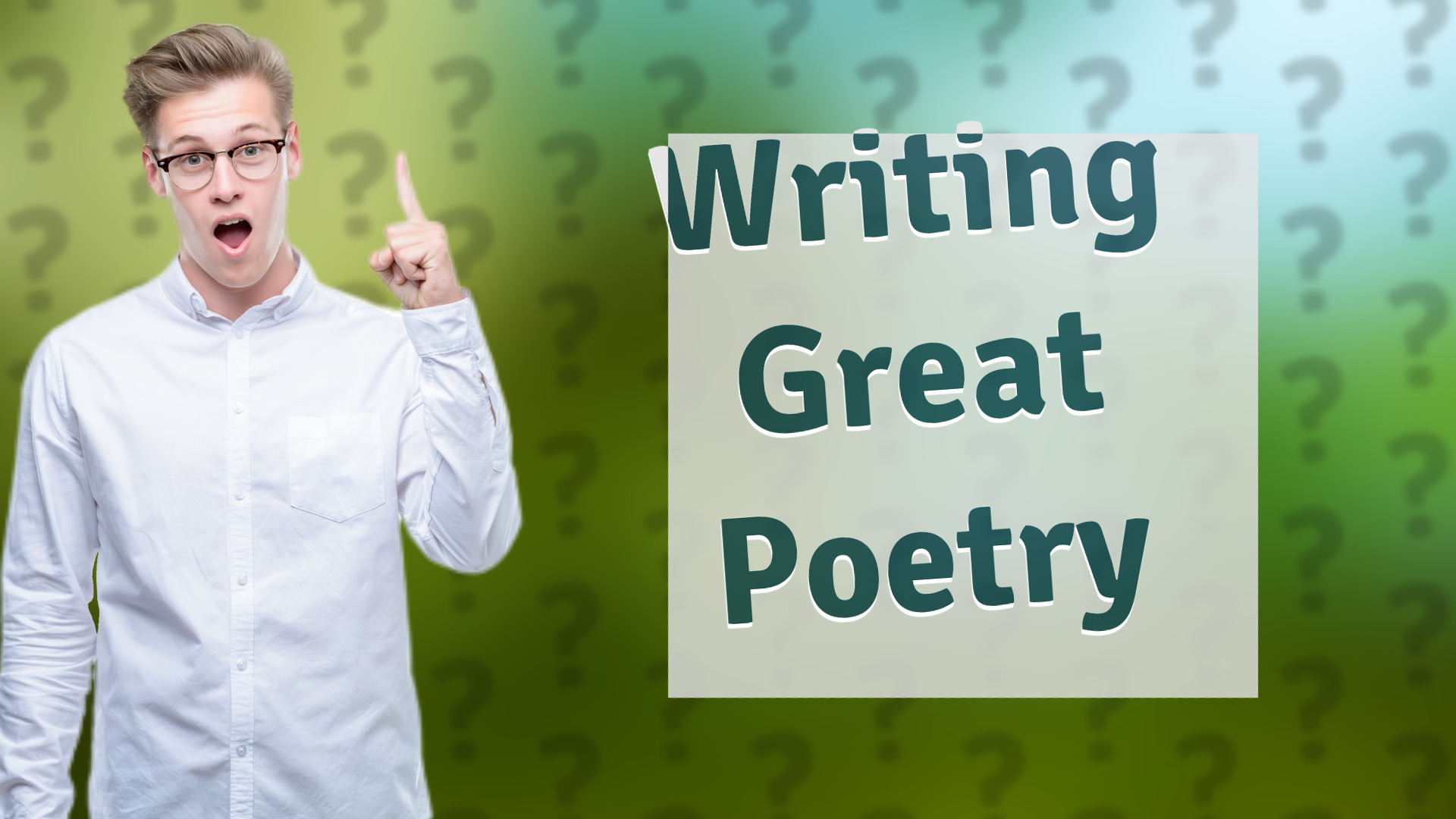 Writing Great Poetry
