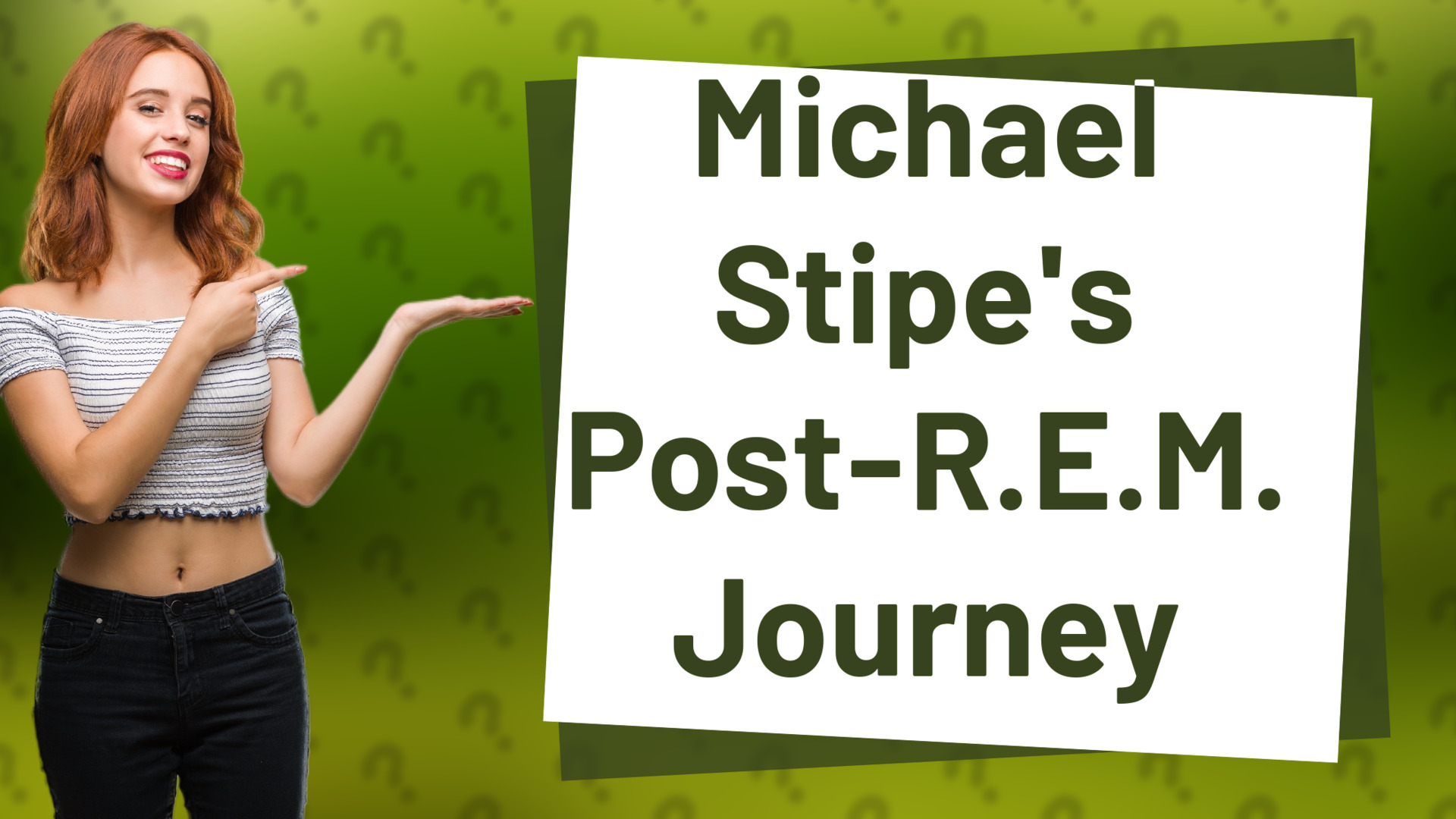 Michael Stipe's Post-R.E.M. Journey