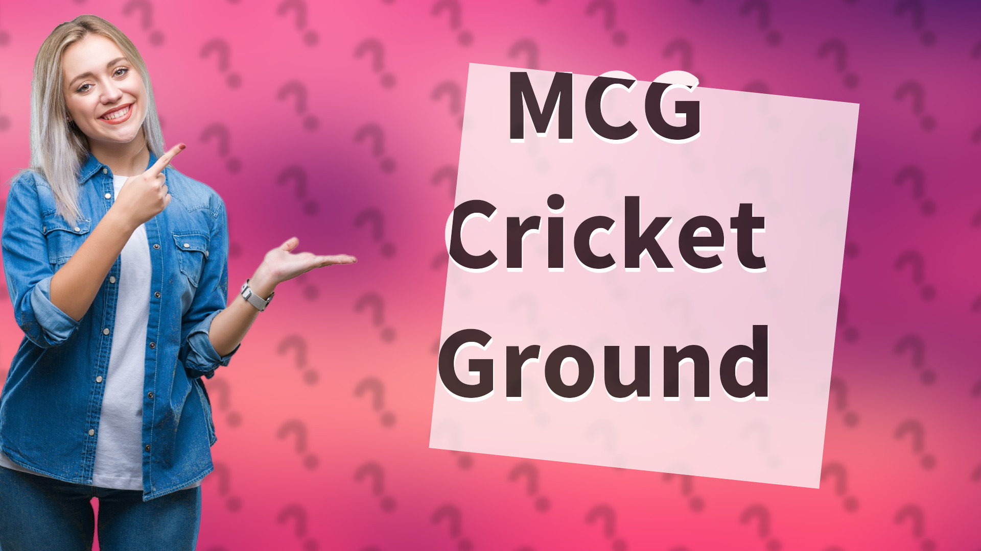 MCG Cricket Ground