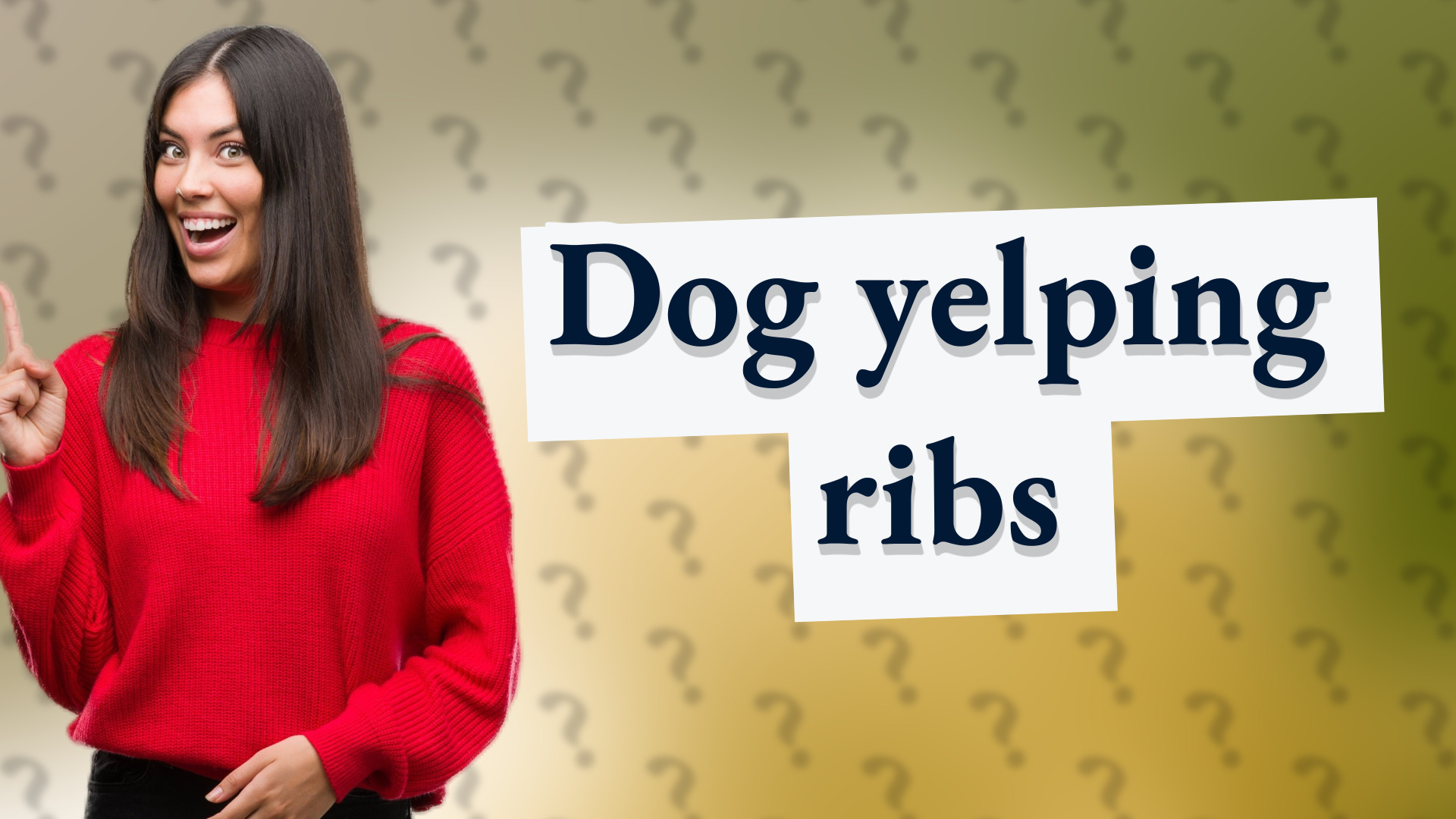 Dog yelping ribs