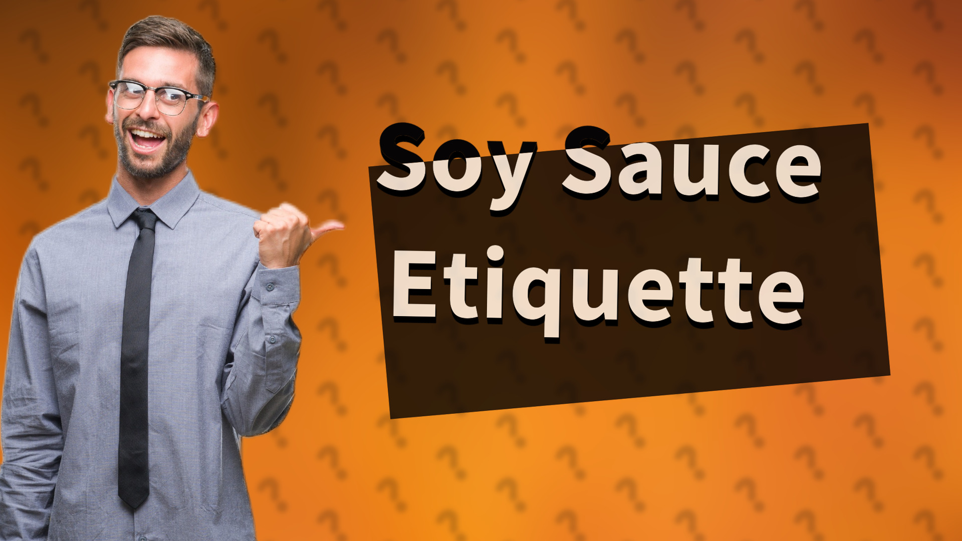 Soy Sauce Etiquette