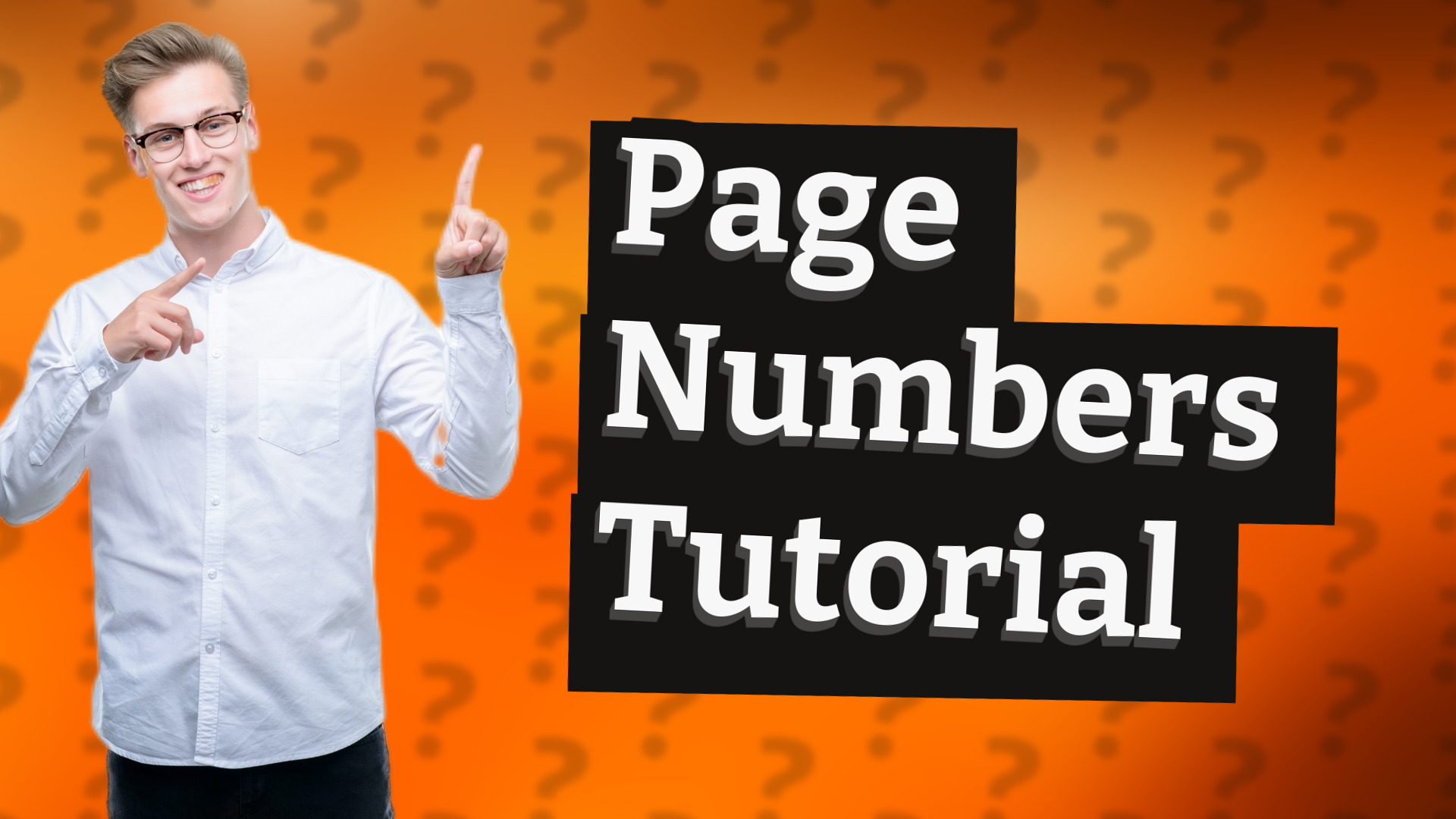 Page Numbers Tutorial