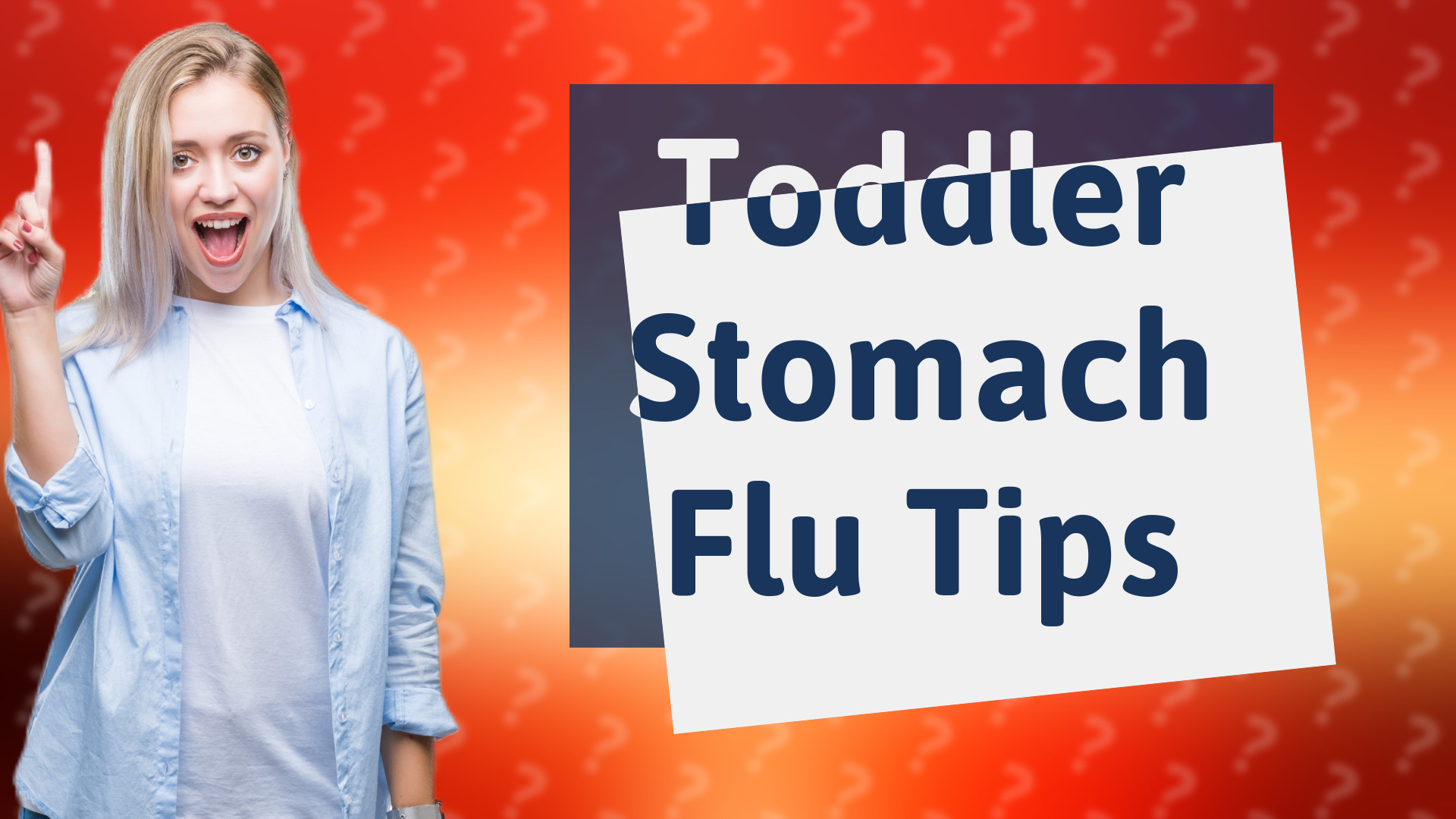 Toddler Stomach Flu Tips