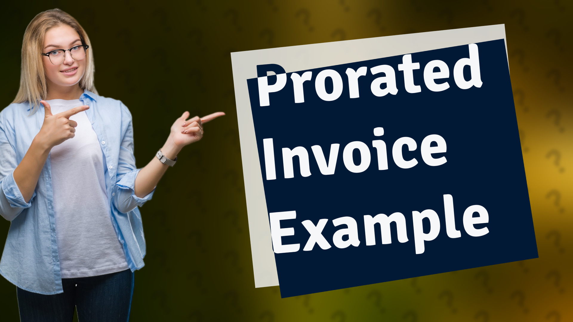 Prorated Invoice Example