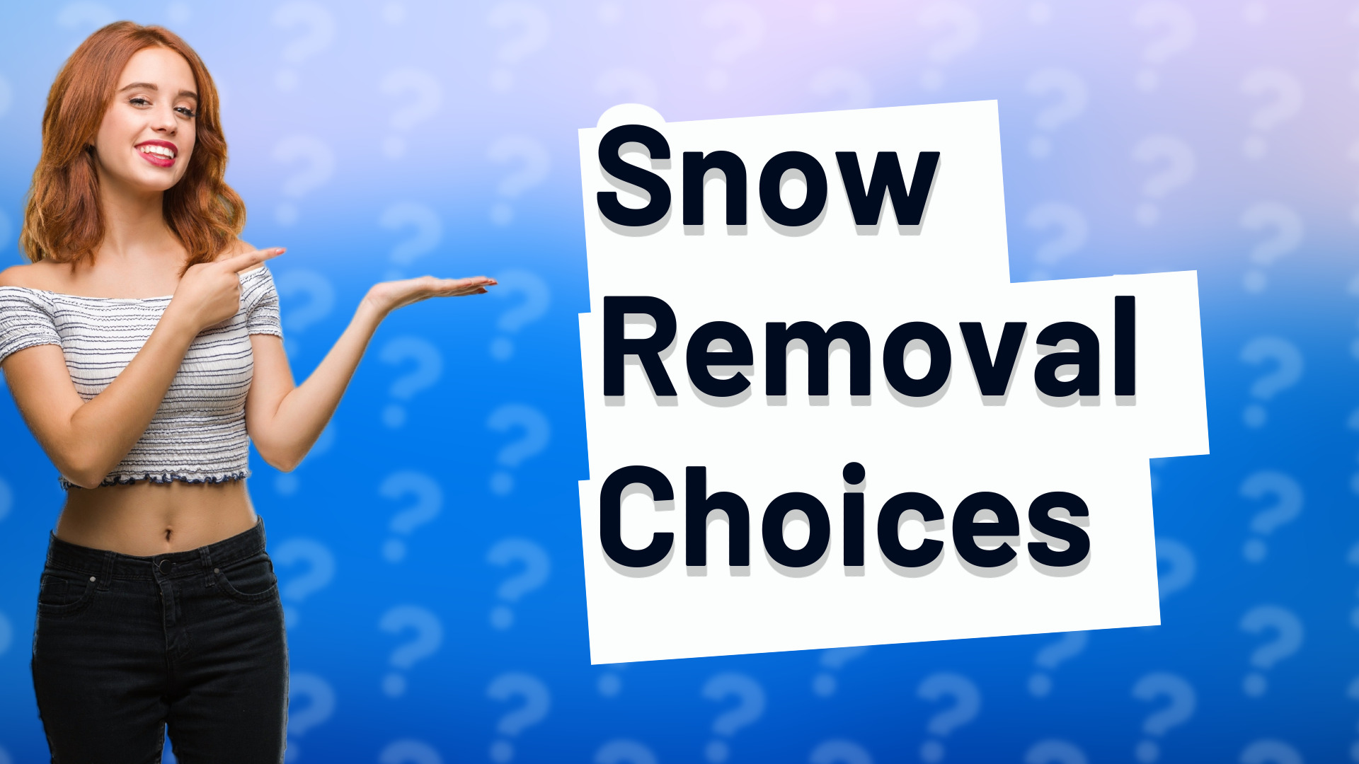 Snow Removal Choices