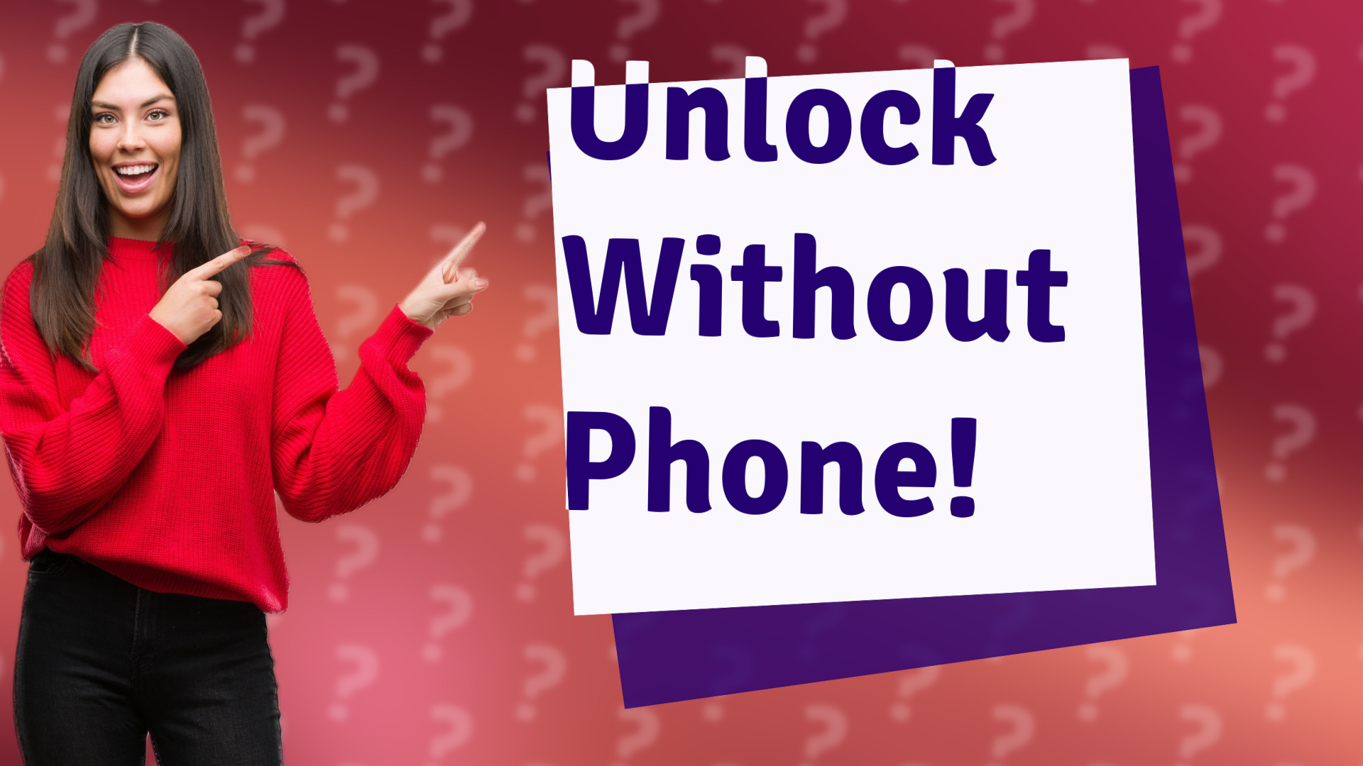 Unlock Without Phone!
