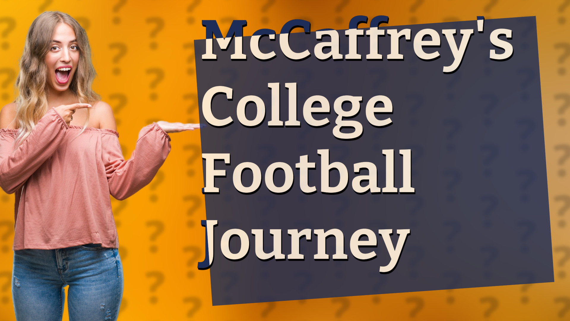 McCaffrey's College Football Journey