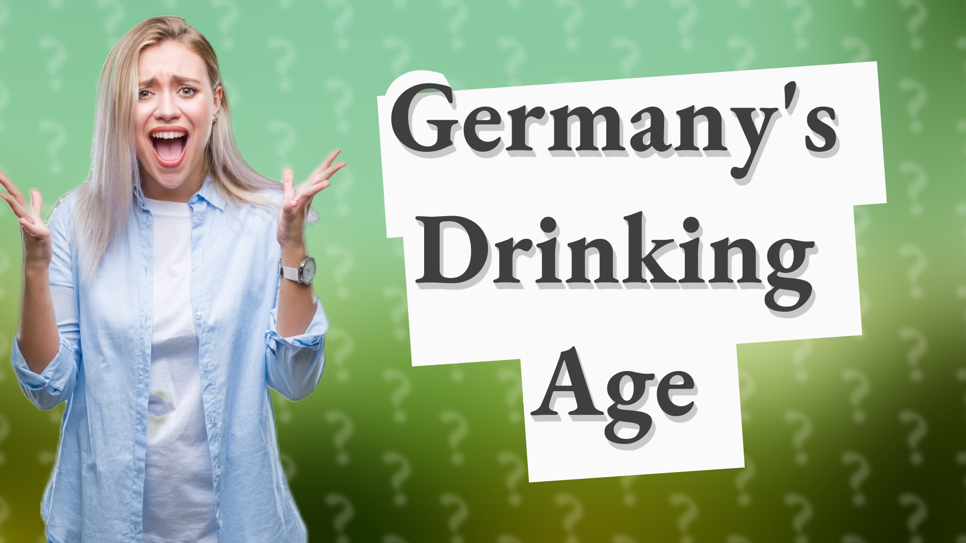 Germany's Drinking Age